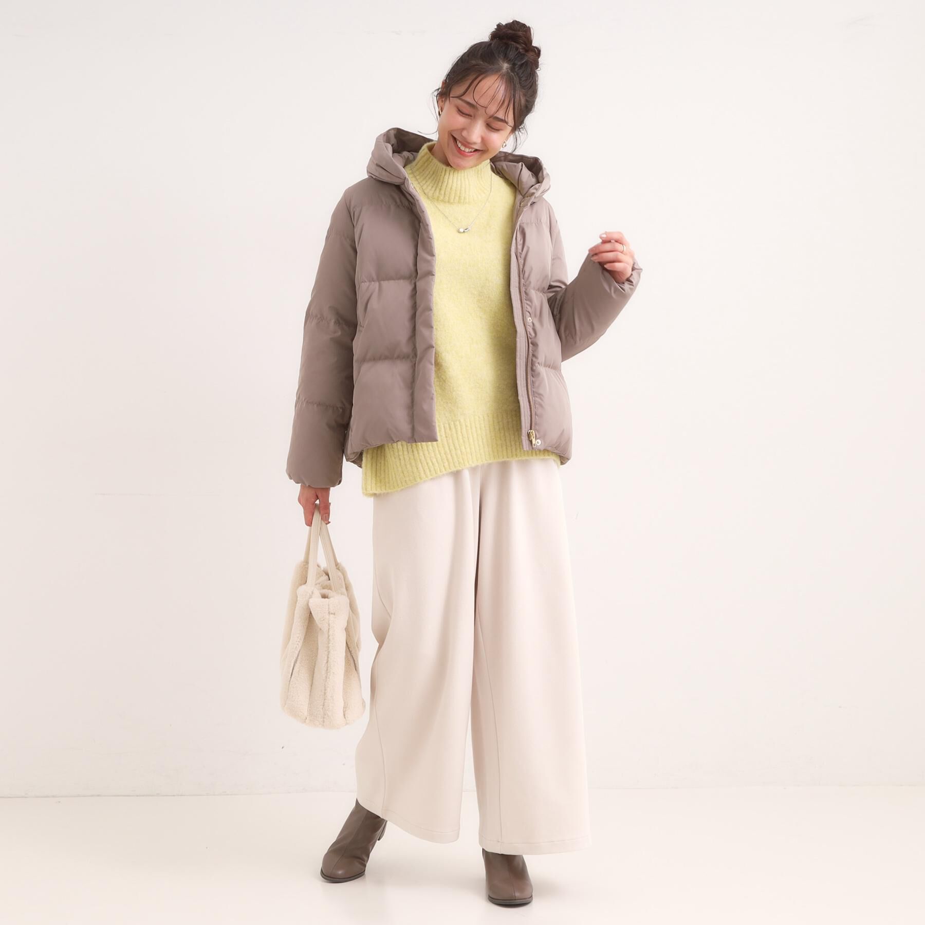 SHOO･LA･RUE「【撥水/洗える】ショートフーディーダウン」|ダウン|