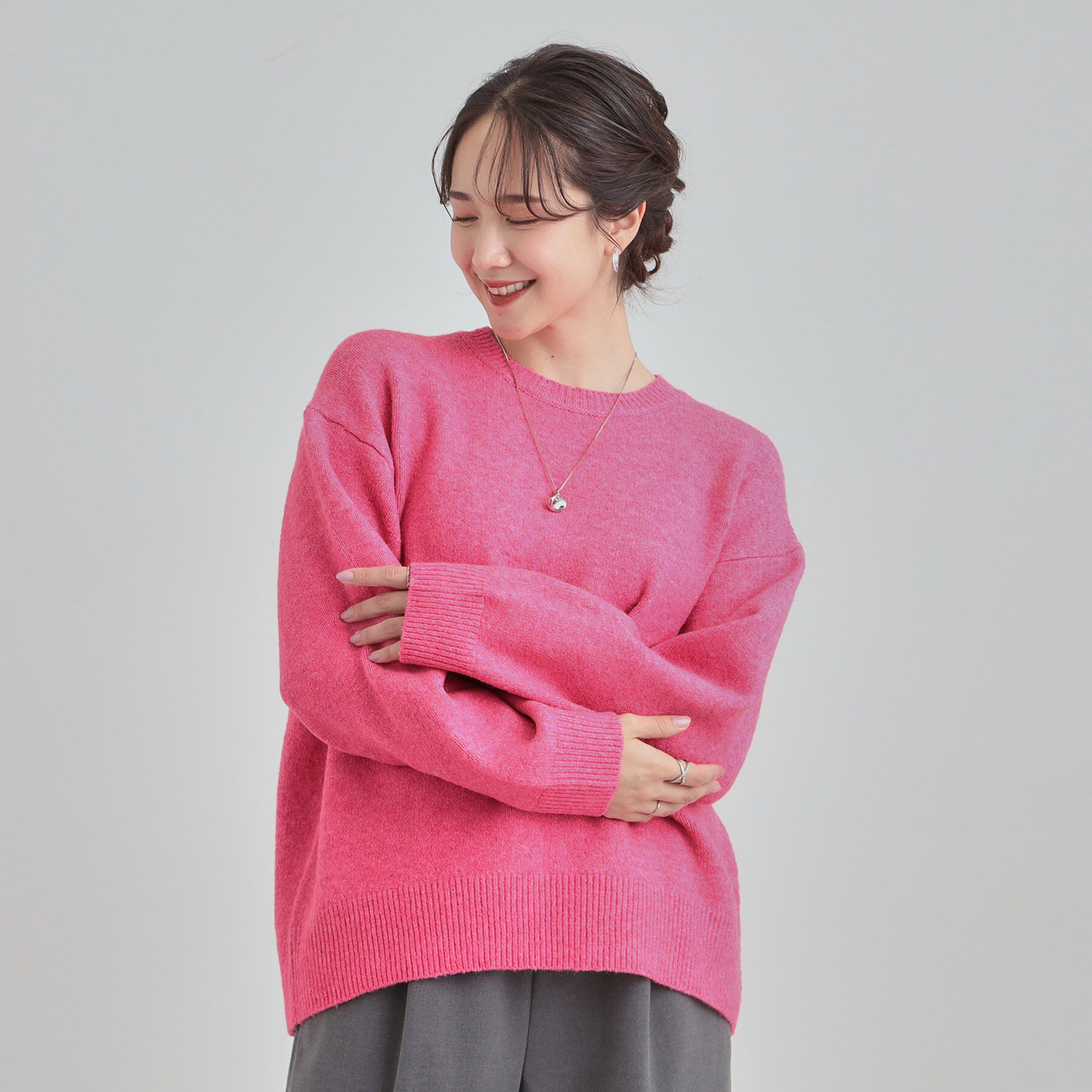 SHOO･LA･RUE「【洗濯機可】選べる８色で色違いも欲しくなる ふんわりゆるニット」|ニット・セーター|