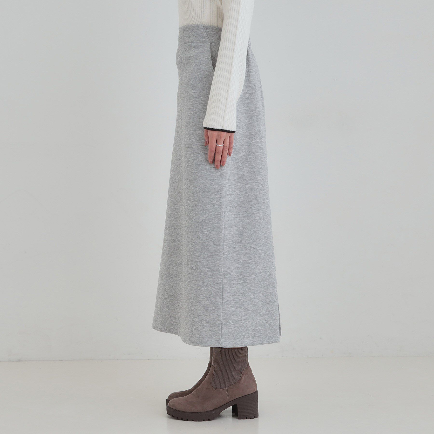 SHOO･LA･RUE「【セットアップ可/S-LL/なめらかタッチ】ベイカーナロースカート」|スカート|