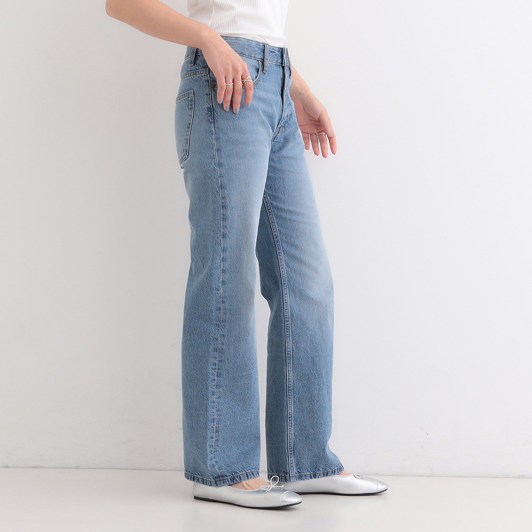 SHOO･LA･RUE「【SHOO・LA・RUE DENIM/SS-LL】程よい厚みの ストレートデニムパンツ（10.5オン」|デニム|