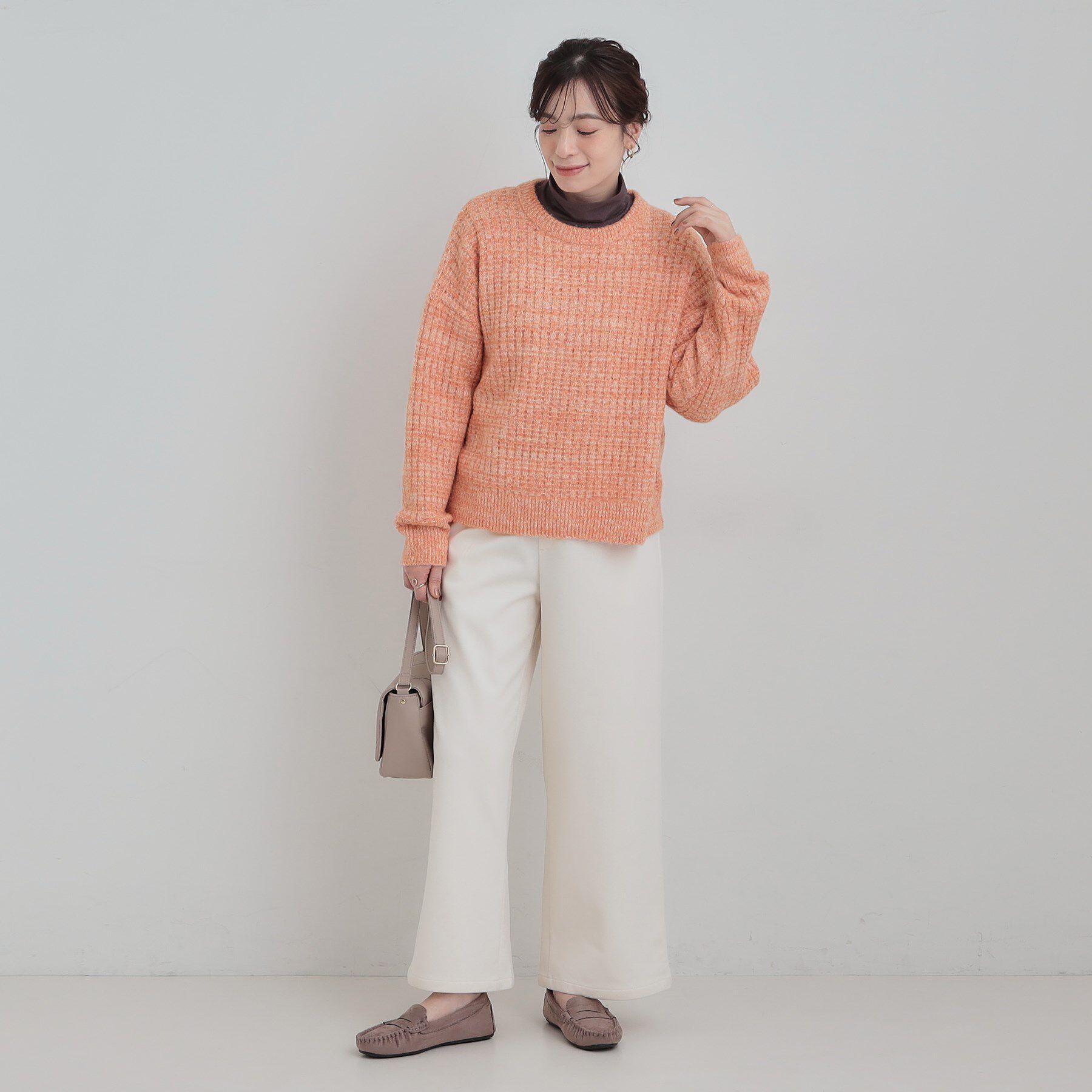 SHOO･LA･RUE「【洗濯機可】ふわふわミックスカラーニット」|ニット・セーター|