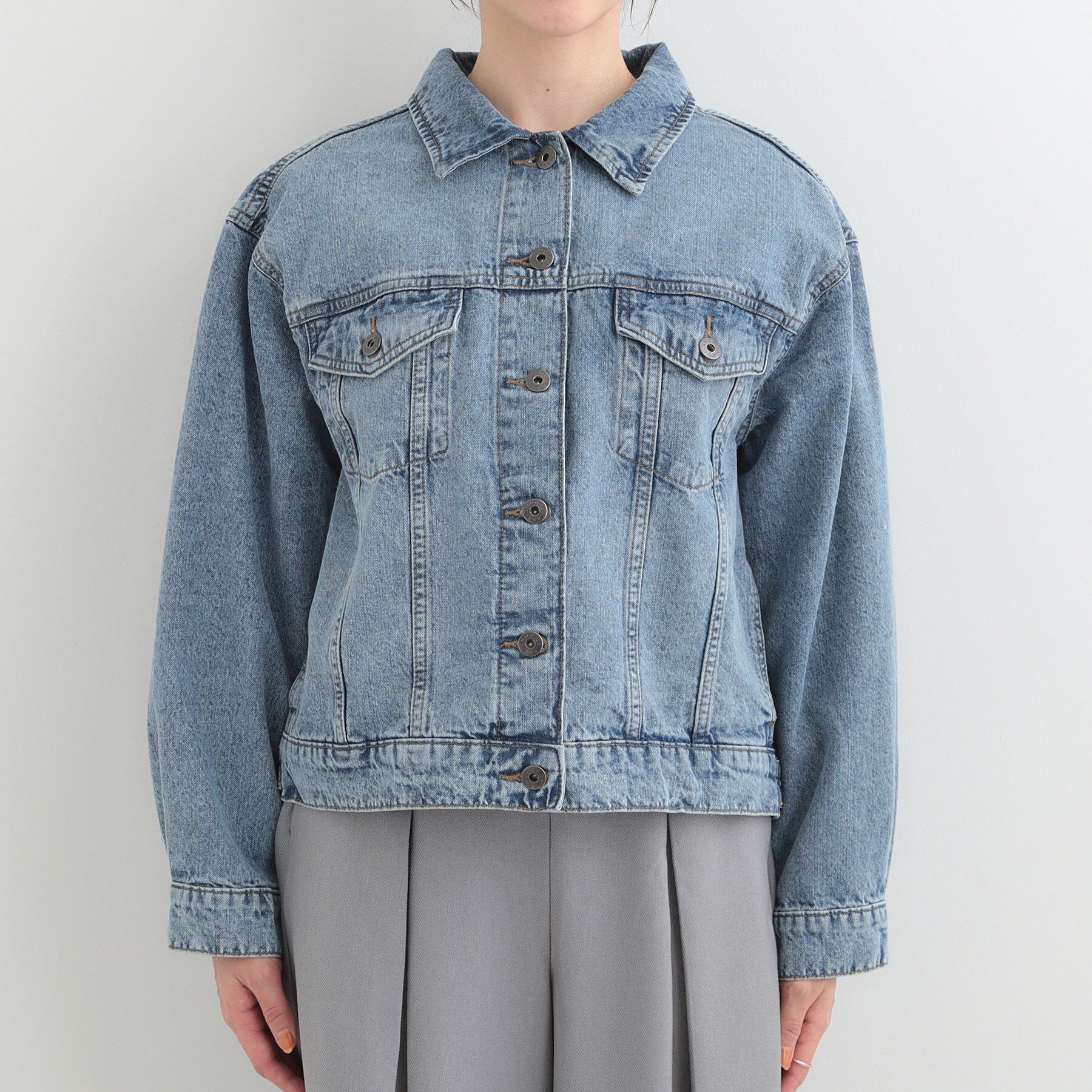 SHOO･LA･RUE「【SHOO・LA・RUE DENIM】羽織るだけでこなれる　オーバーサイズデニムジャケット」|デニムジャケット|