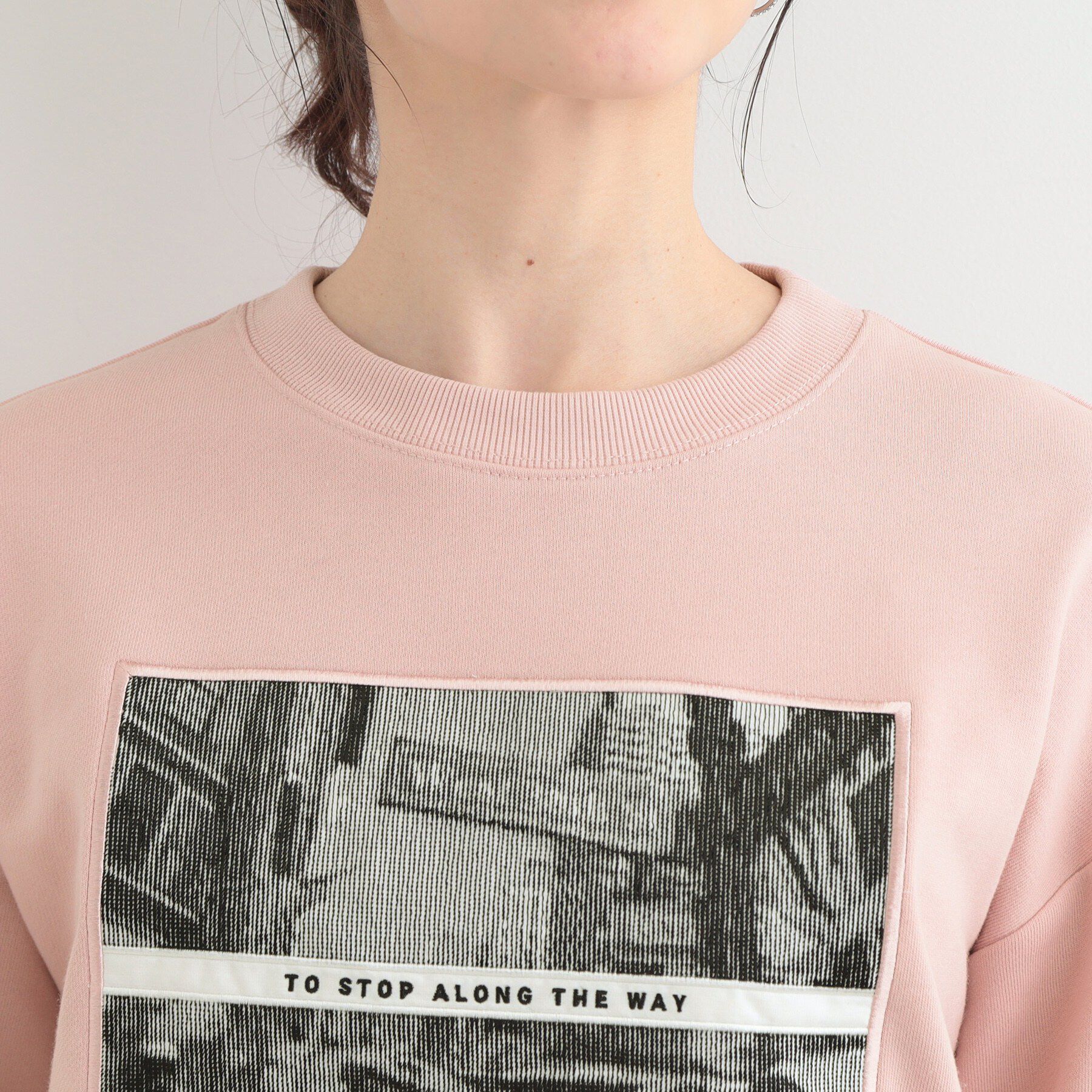 SHOO･LA･RUE「【S-LL】カジュアルすぎない大人のフォト刺繍裏毛スウェット」|パーカー|