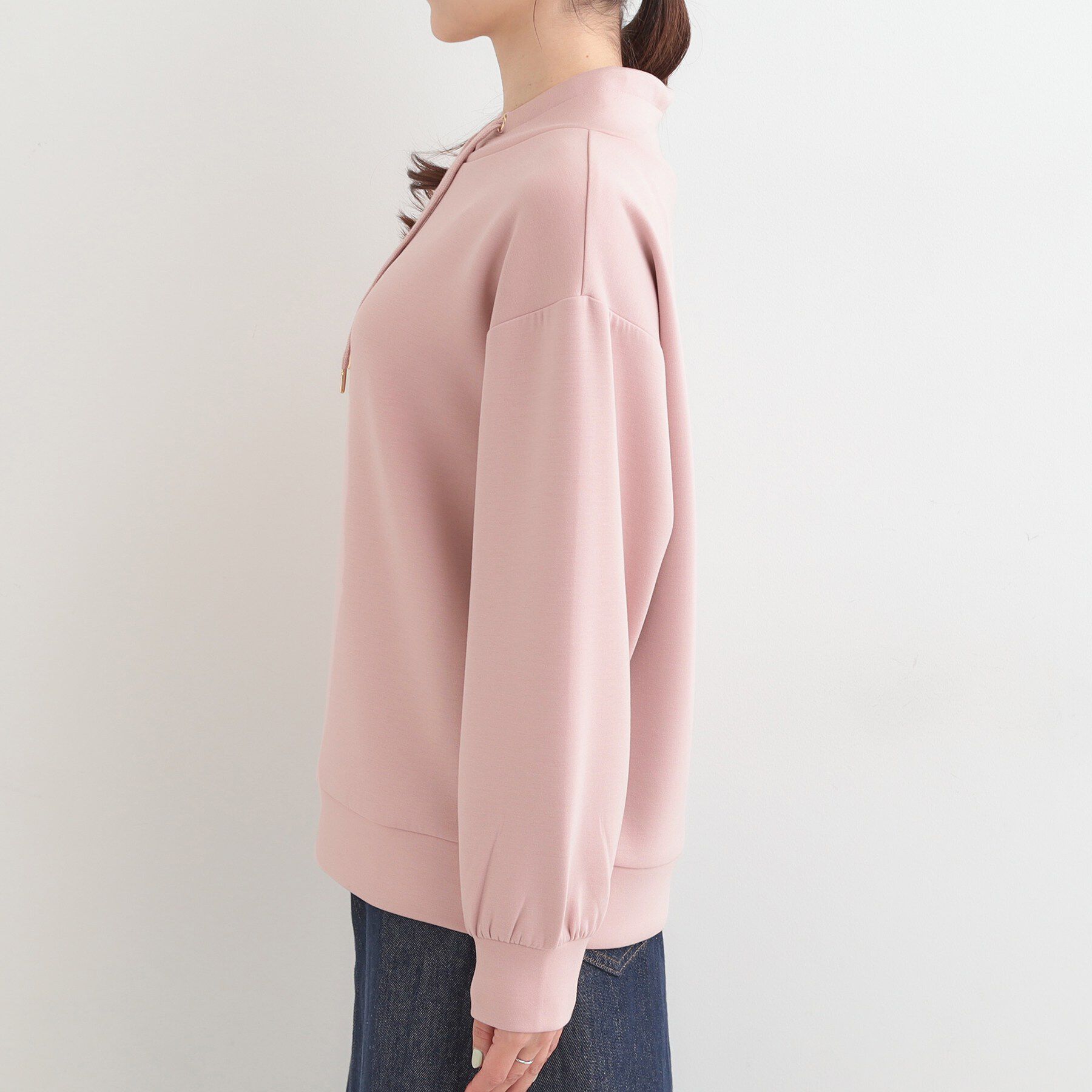 SHOO･LA･RUE「もちさらなめらかタッチ 大人が楽を叶える、パーカ風トップス」|Tシャツ・カットソー|