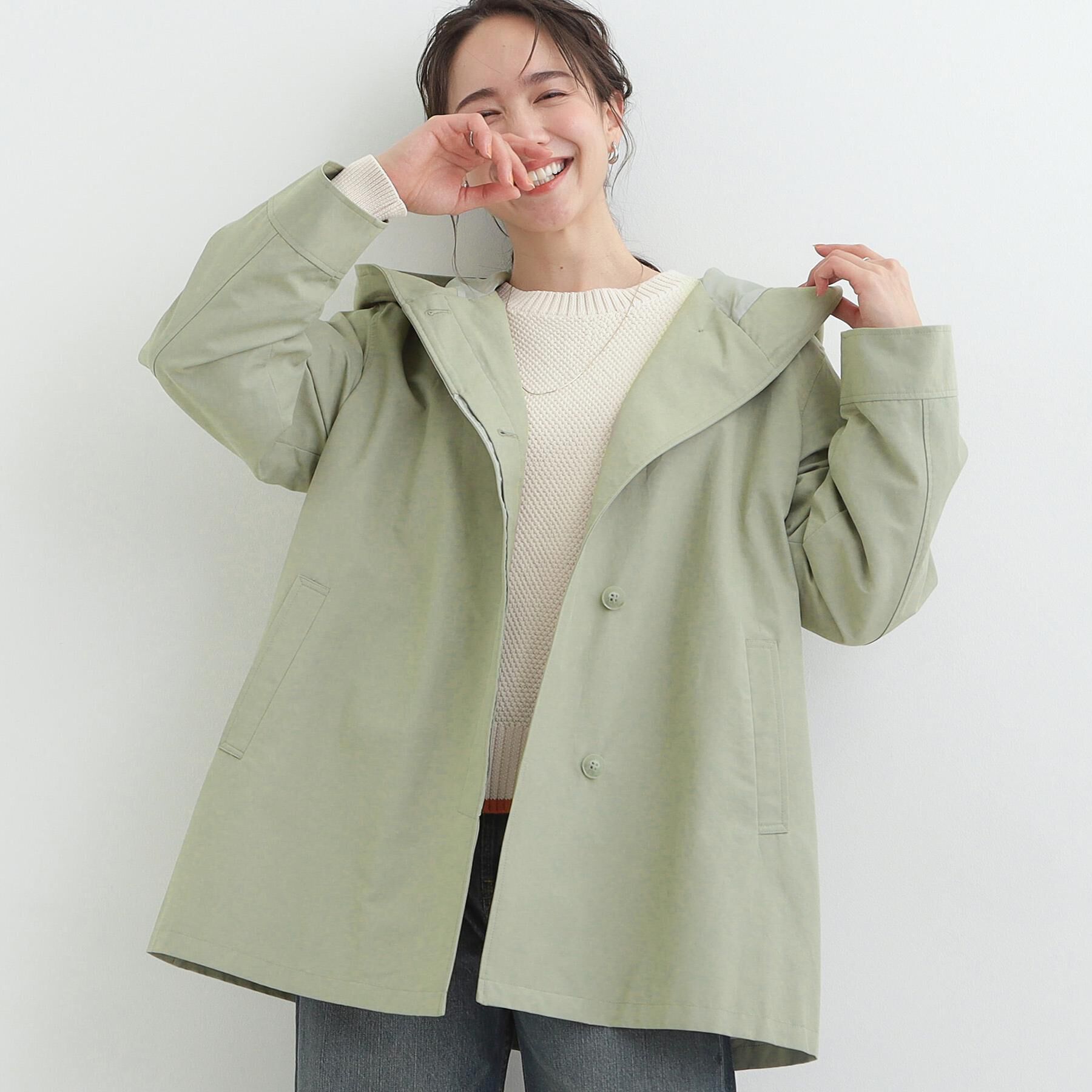 SHOO･LA･RUE「【防花粉/洗濯機可/S-LL】ゆったり着られる 大人のテントフーディージャケット」|その他|