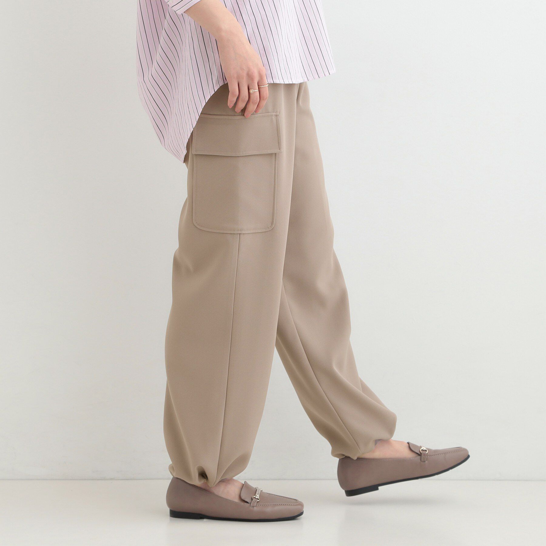 SHOO･LA･RUE「【洗濯機可/S-LL/2WAY】こなれたカジュアルスタイルに イージーカーゴパンツ」|その他|