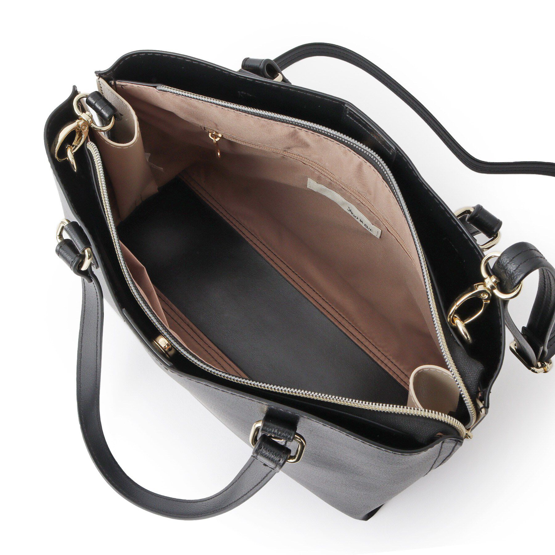 SHOO･LA･RUE「【2WAY】さりげないサイド配色がポイント きれいめトートバッグ」|トートバッグ|