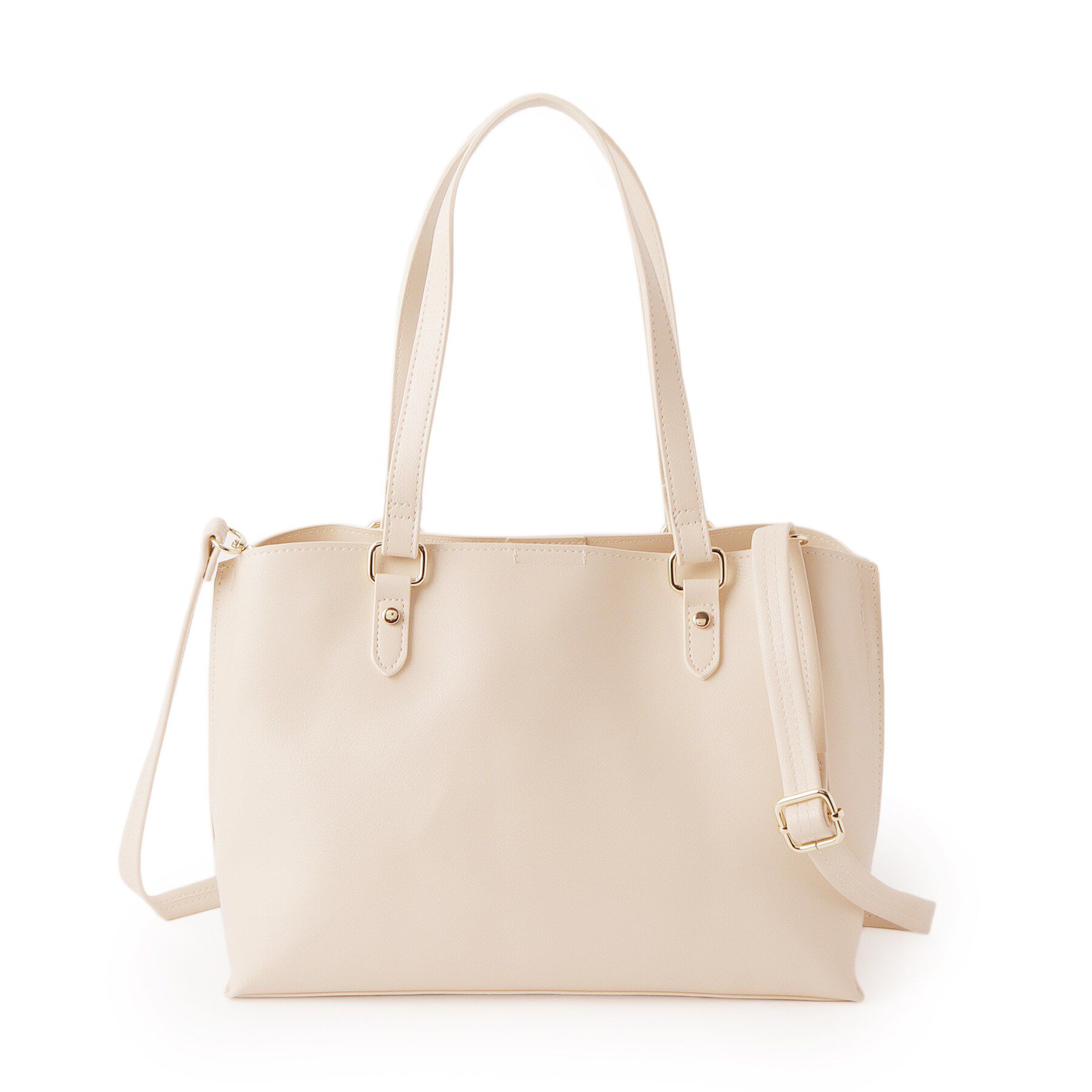 SHOO･LA･RUE「【2WAY】さりげないサイド配色がポイント きれいめトートバッグ」|トートバッグ|