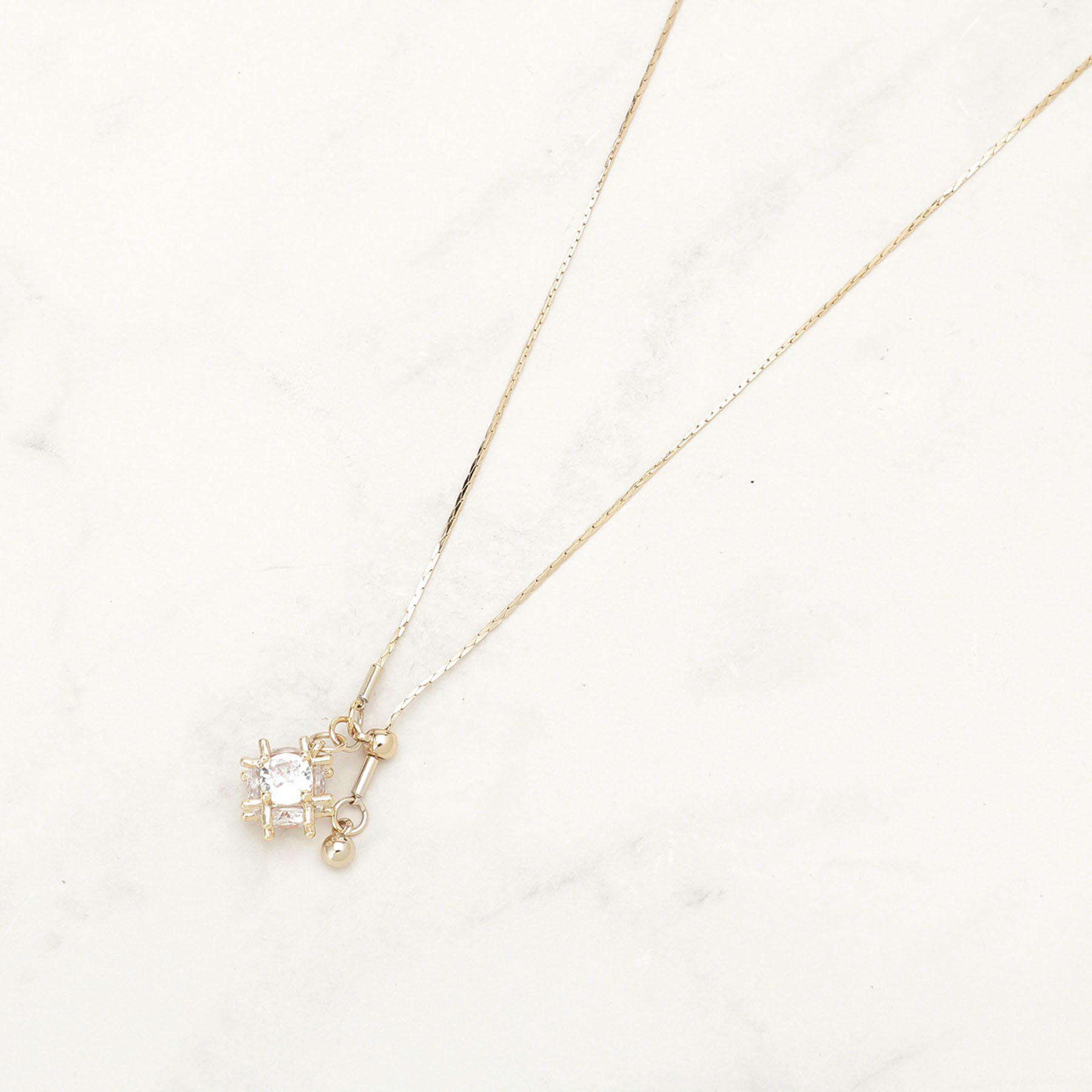 SHOO･LA･RUE「キュービックジルコニアネックレス」|ネックレス|ゴールド(007)