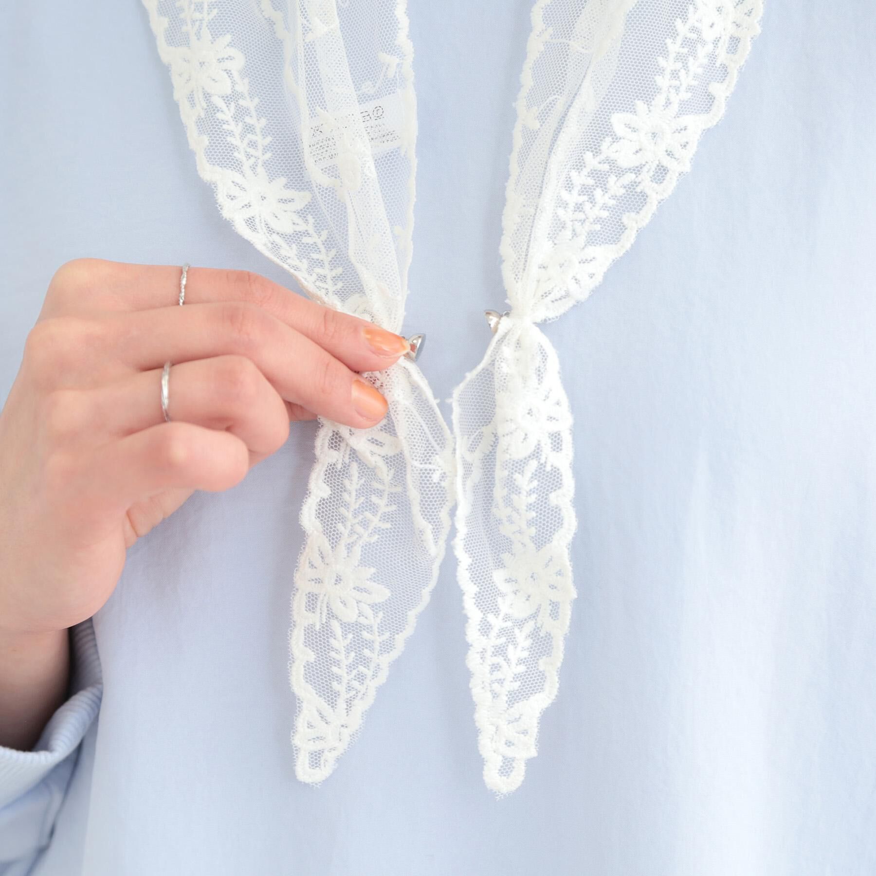 SHOO･LA･RUE「マグネット付きレースストール」|ストール|