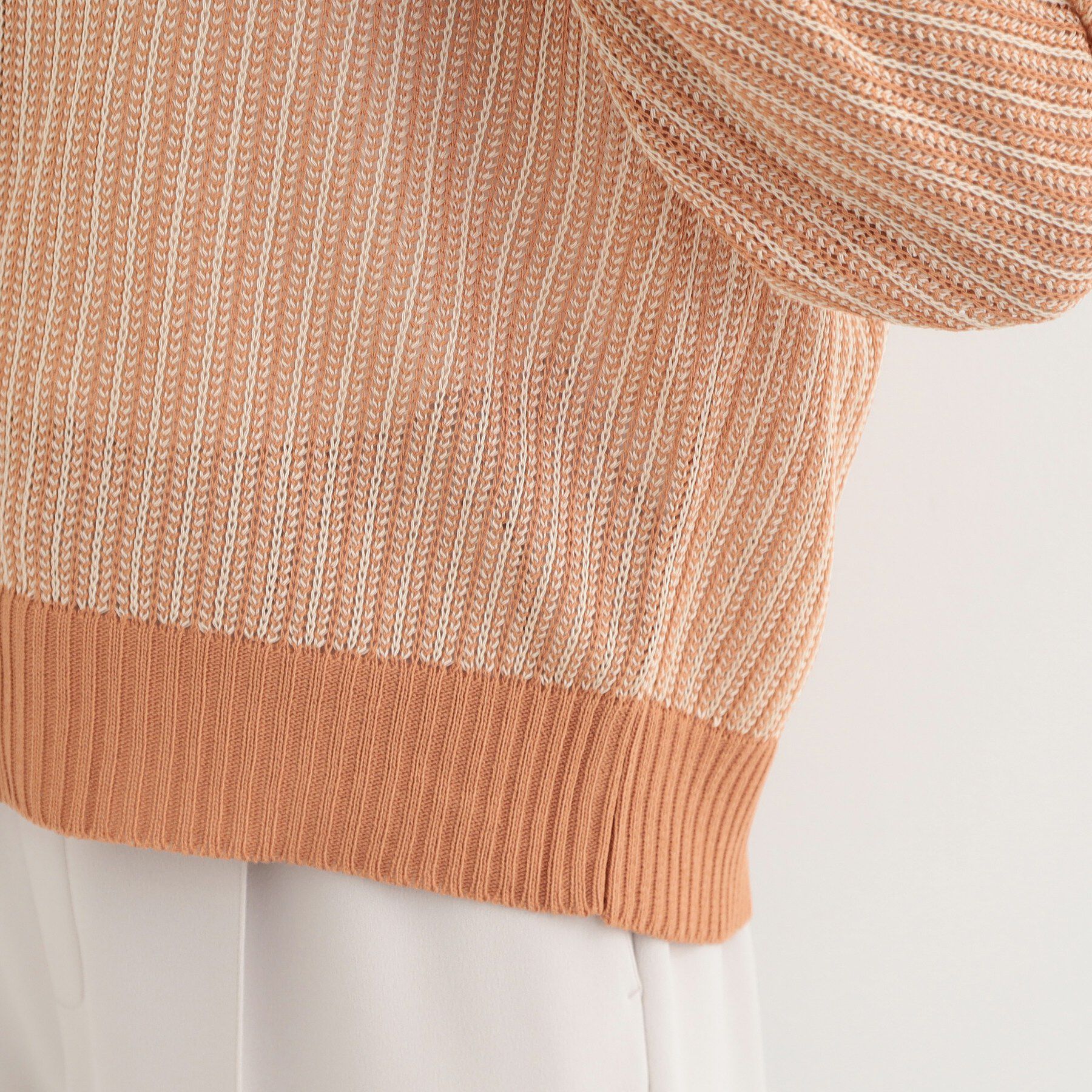 SHOO･LA･RUE「【洗濯機可/S-LL】キーネックでこなれ見え　ざっくり編みカーディガン」|カーディガン|