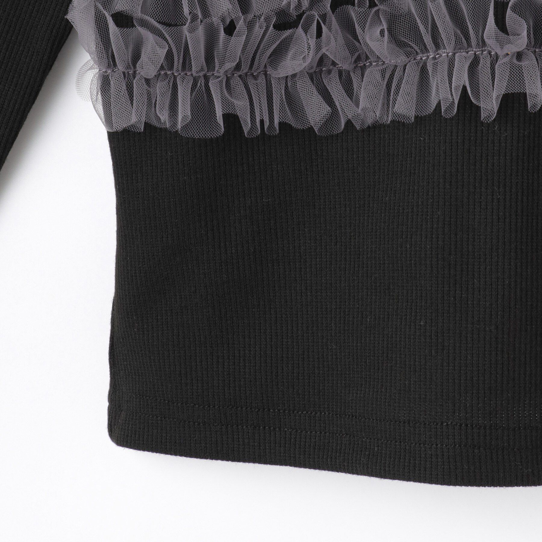 SHOO･LA･RUE「【110-150cm】チュールビスチェ風リブトップス」|Tシャツ・カットソー|
