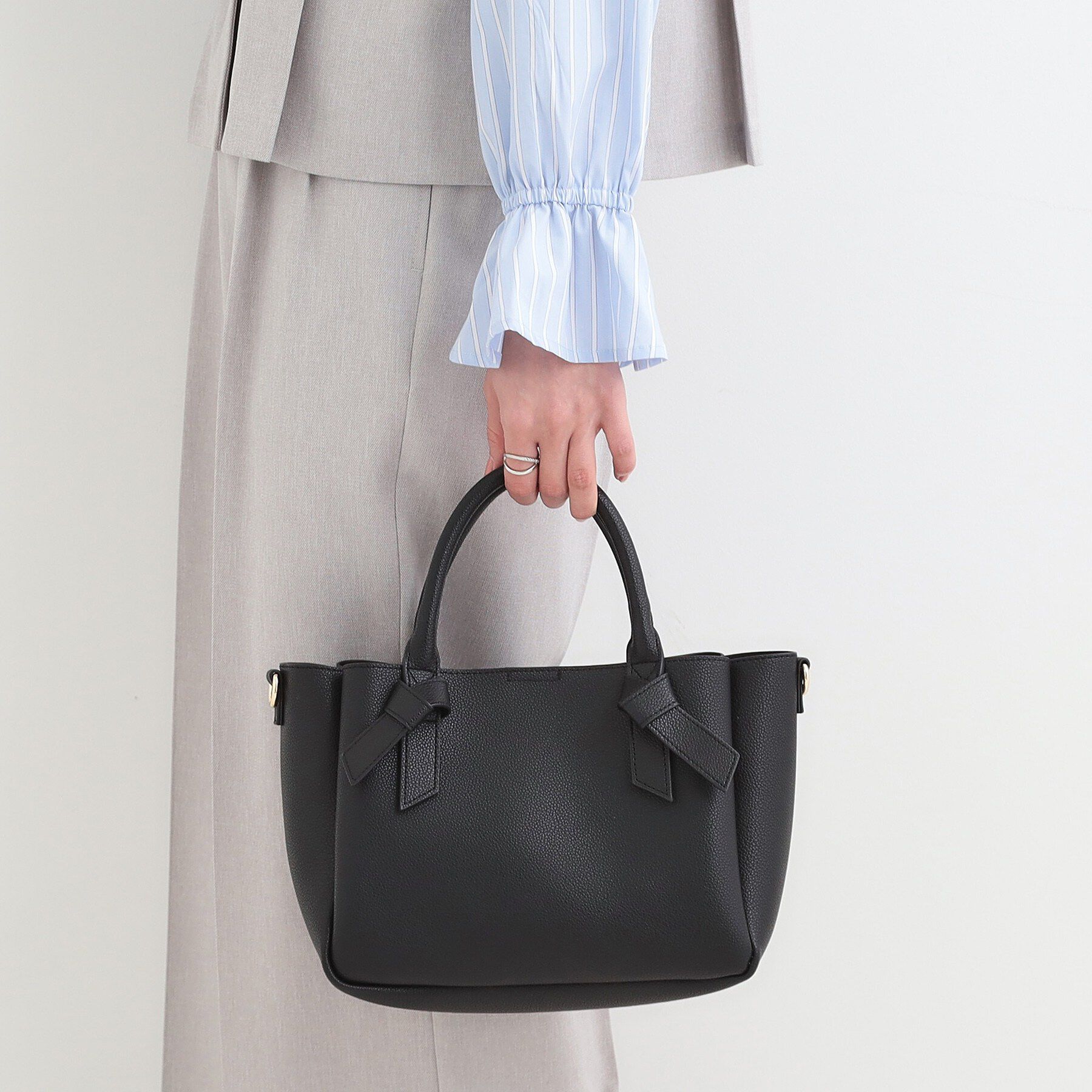 SHOO･LA･RUE「ハンドルリボンデザイントートバッグ」|トートバッグ|
