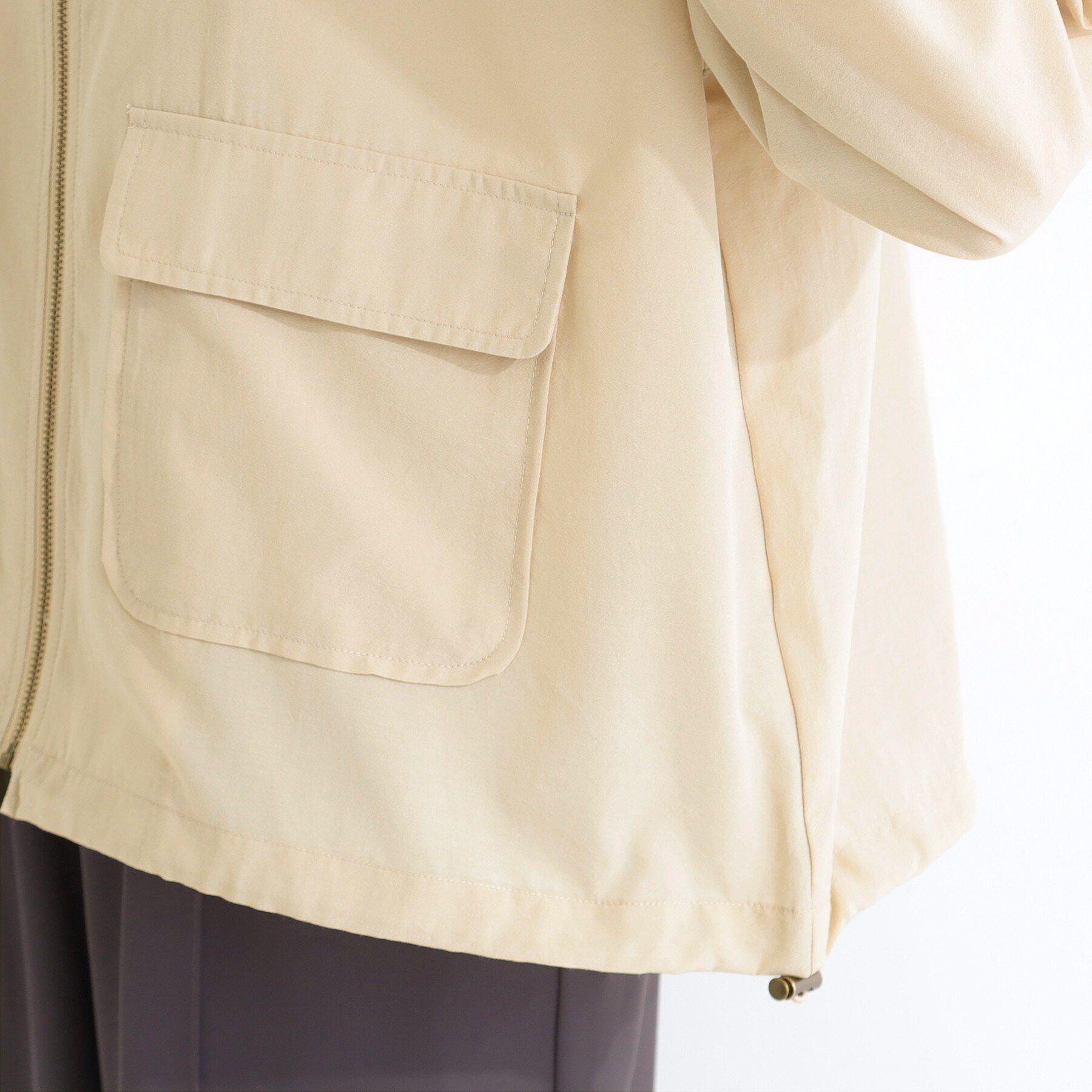 SHOO･LA･RUE「【UV】シアーフーディーブルゾン」|ブルゾン・スタジャン|