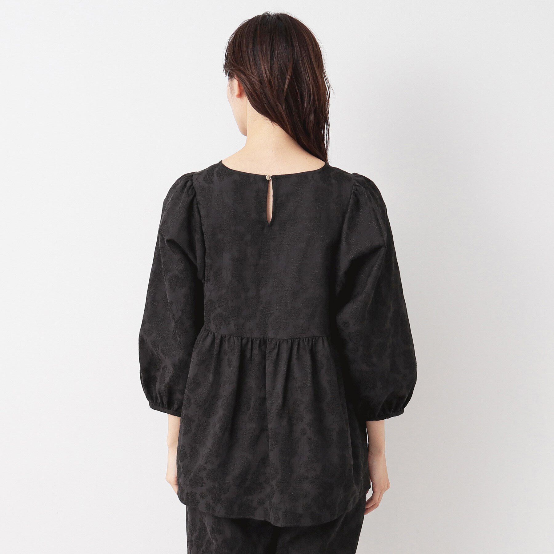 Dessin「【入卒/セレモニー/セットアップ可能/洗える】フラワージャカードブラウス」|シャツ・ブラウス|