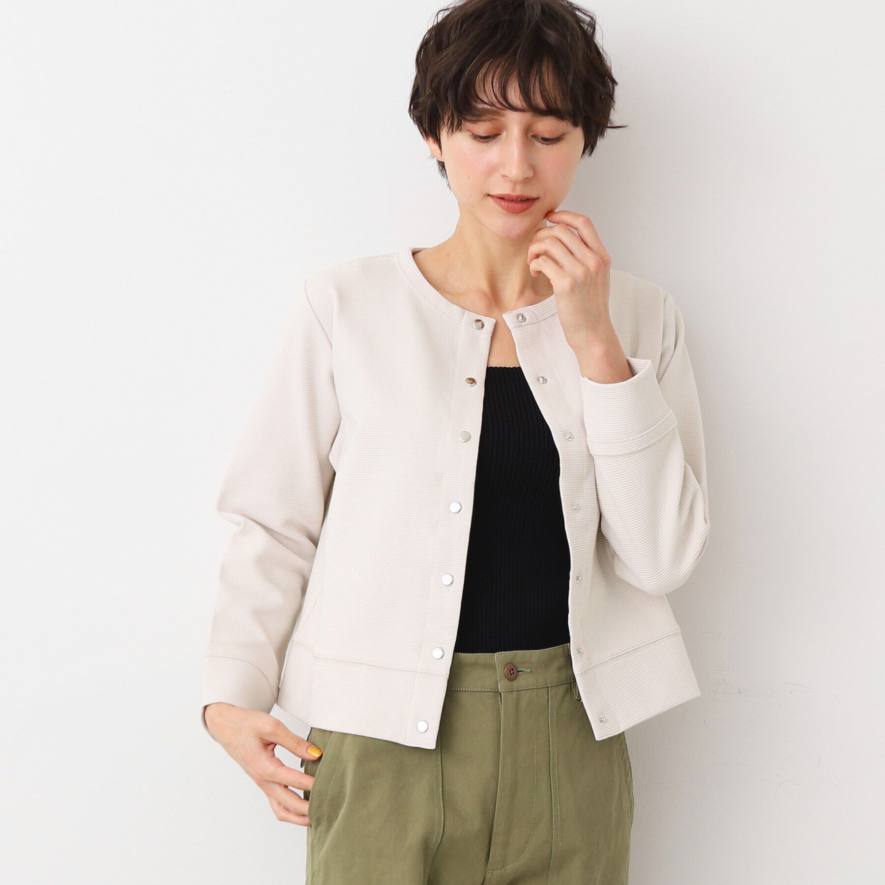 Dessin「【洗える】メタルボタンクルーネックカーディガン（S～L）」|カーディガン|