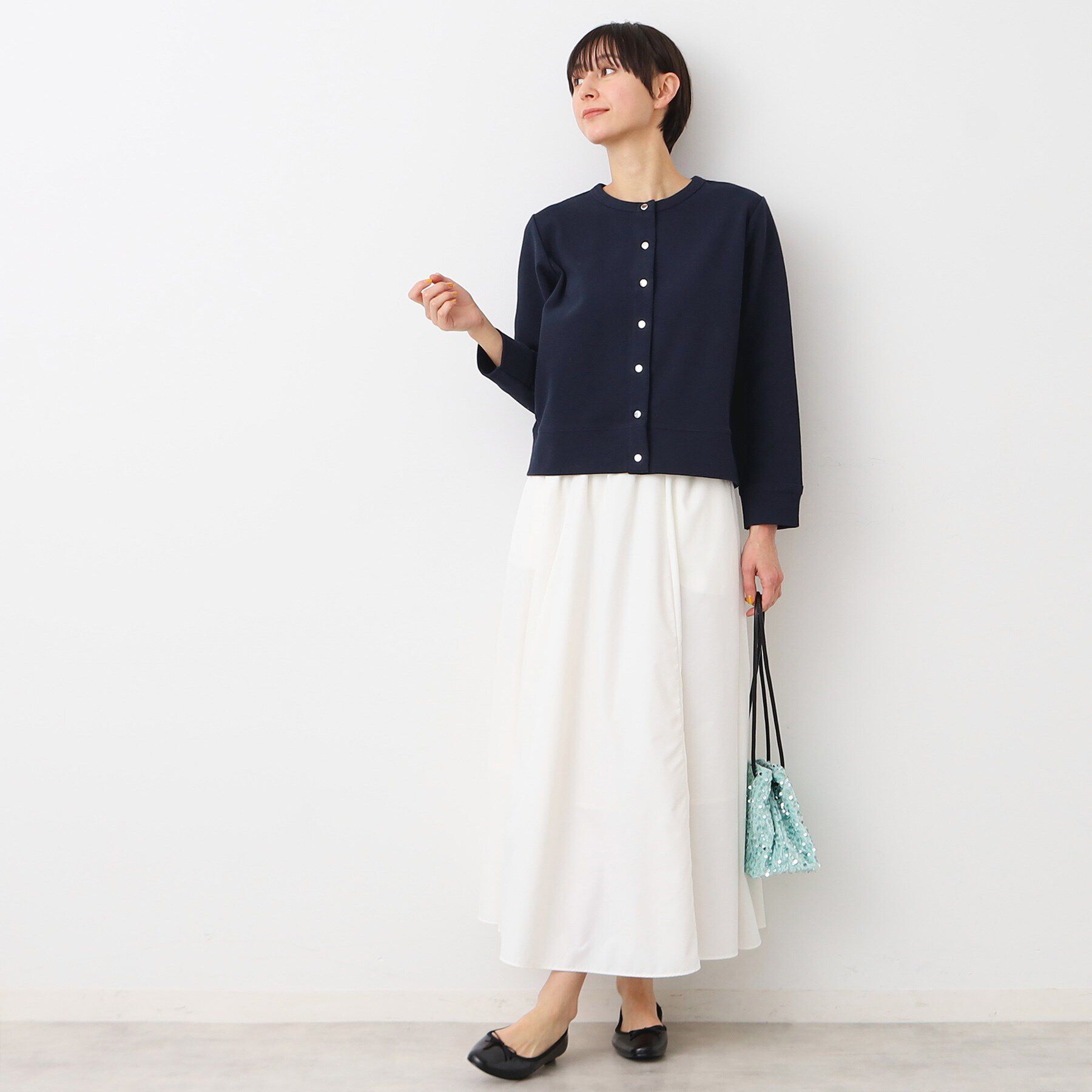 Dessin「【洗える】メタルボタンクルーネックカーディガン（S～L）」|カーディガン|