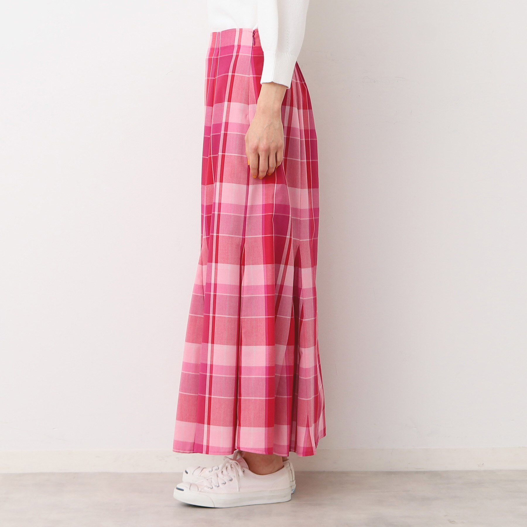 Dessin「【洗える・4サイズ展開】チェック柄マーメイドスカート（XS～L）」|スカート|