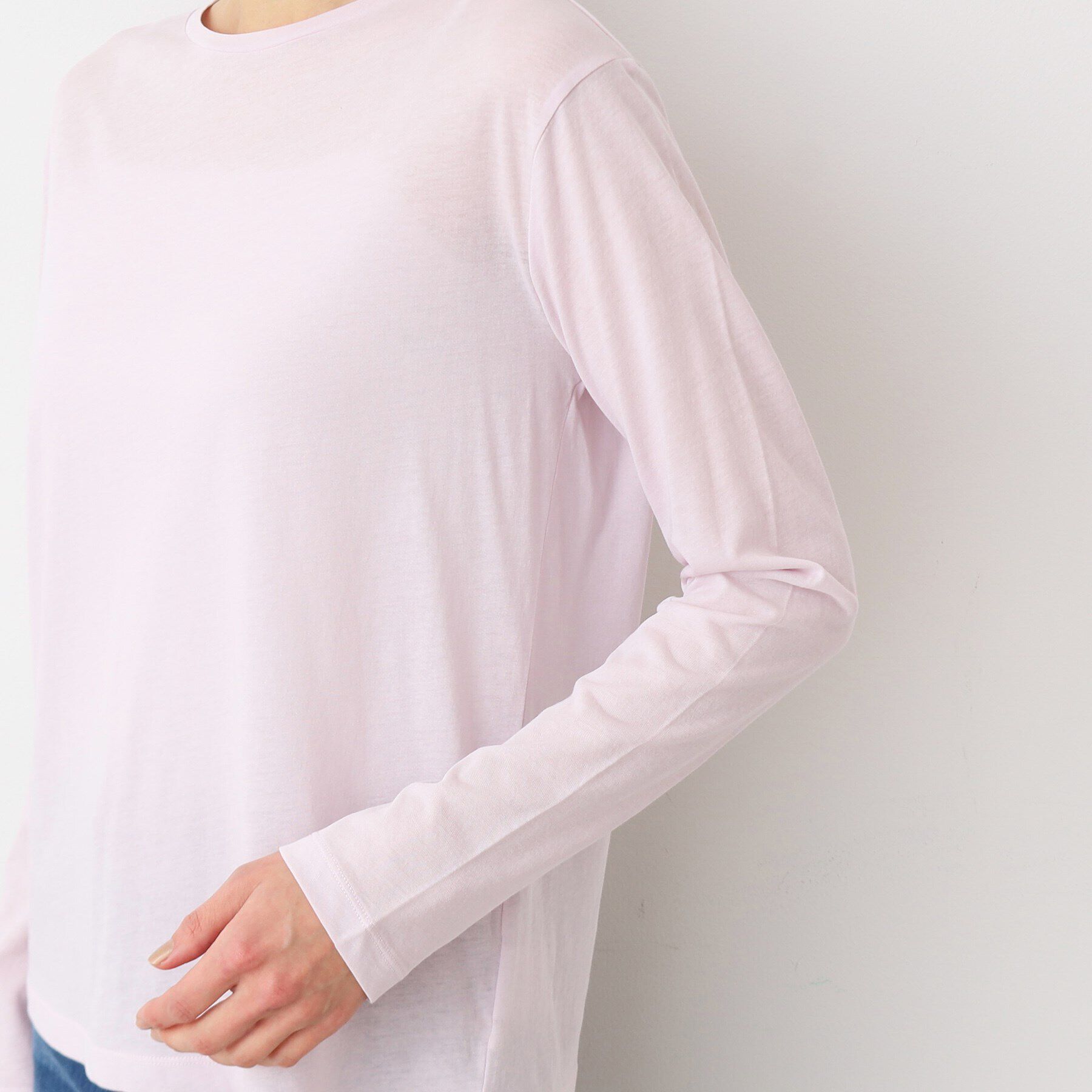 Dessin「【洗える】クルーネックシースルーロンT」|Tシャツ・カットソー|