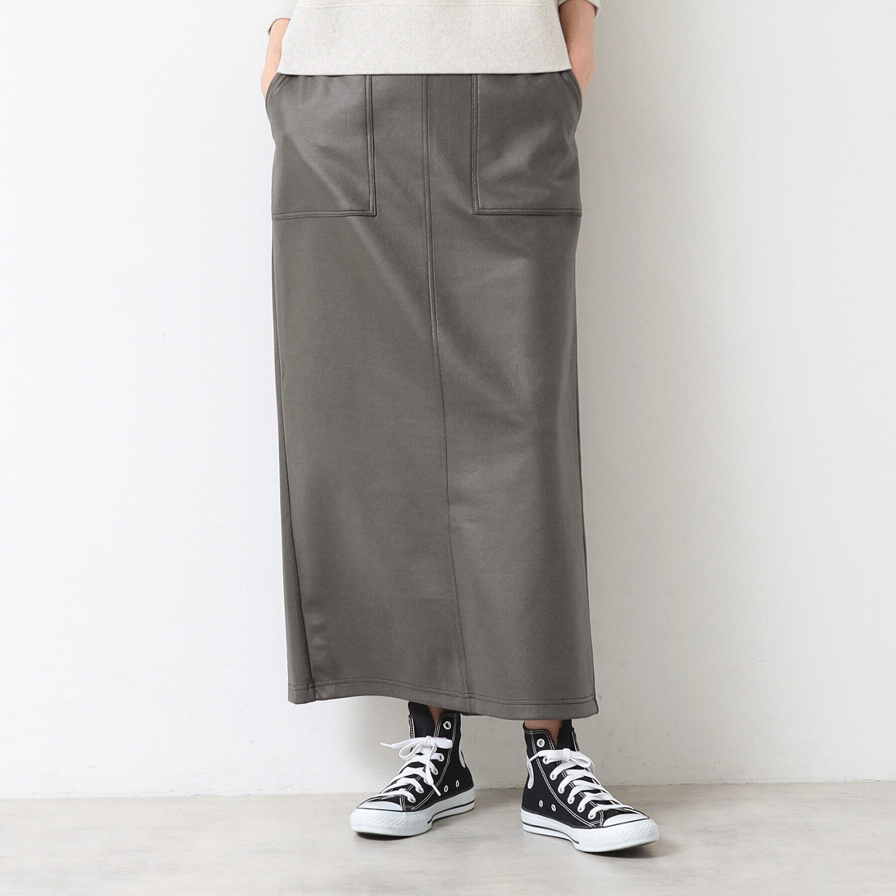 Dessin「【洗える】ベイカーポケット付ストレートスカート（S～L）」|スカート|チャコールグレー(0
