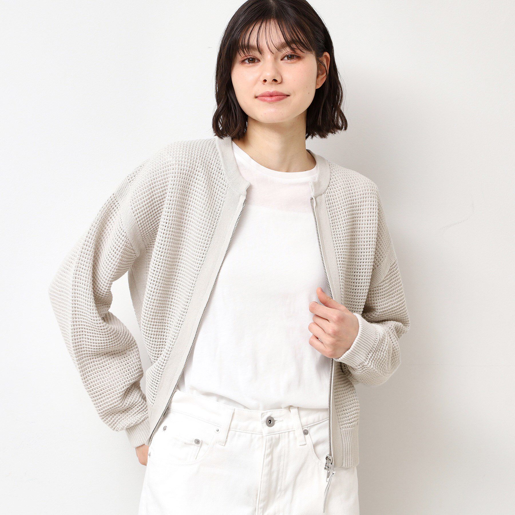 Dessin「【セットアップ可能・洗える】コットンメッシュブルゾン」|ブルゾン・スタジャン|