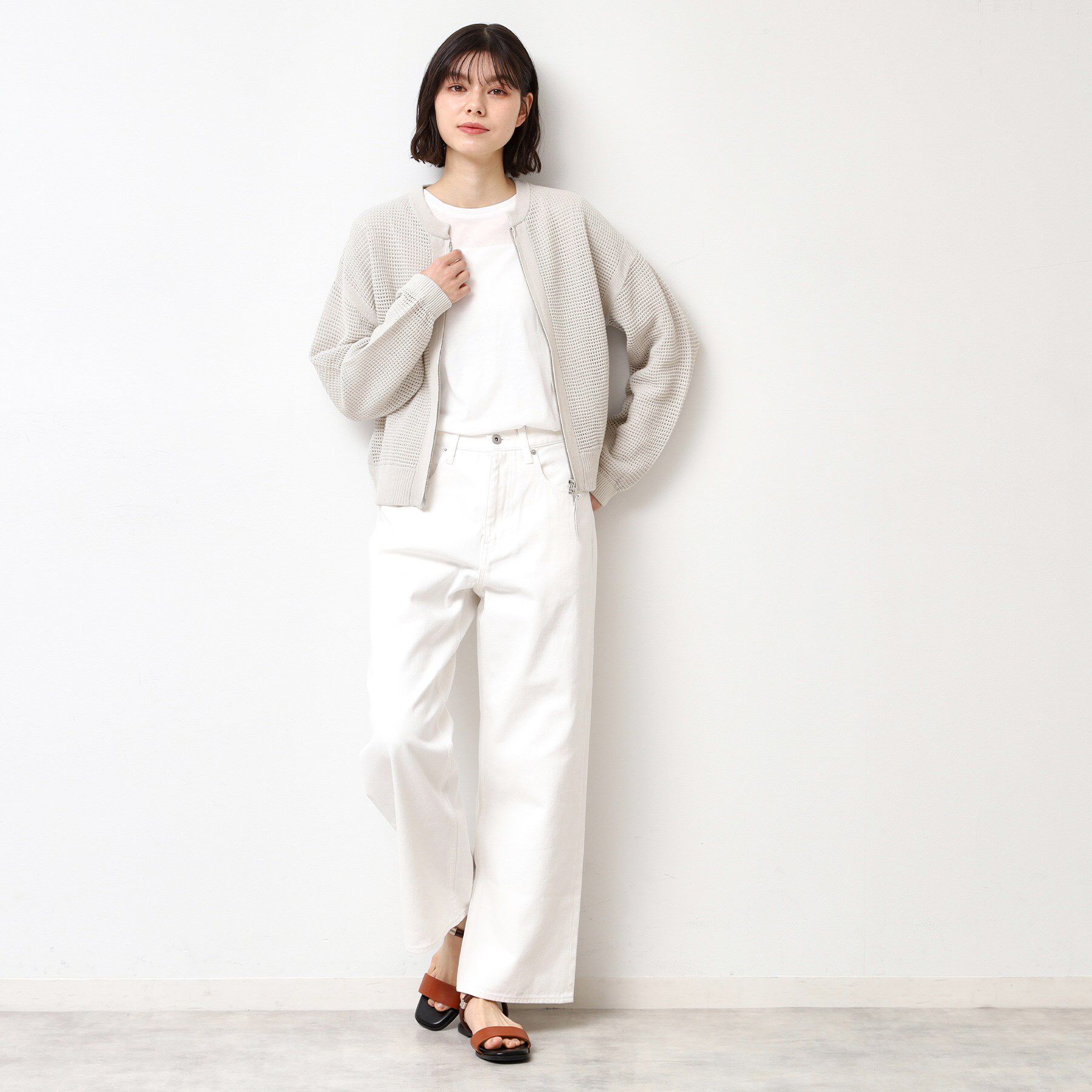 Dessin「【セットアップ可能・洗える】コットンメッシュブルゾン」|ブルゾン・スタジャン|