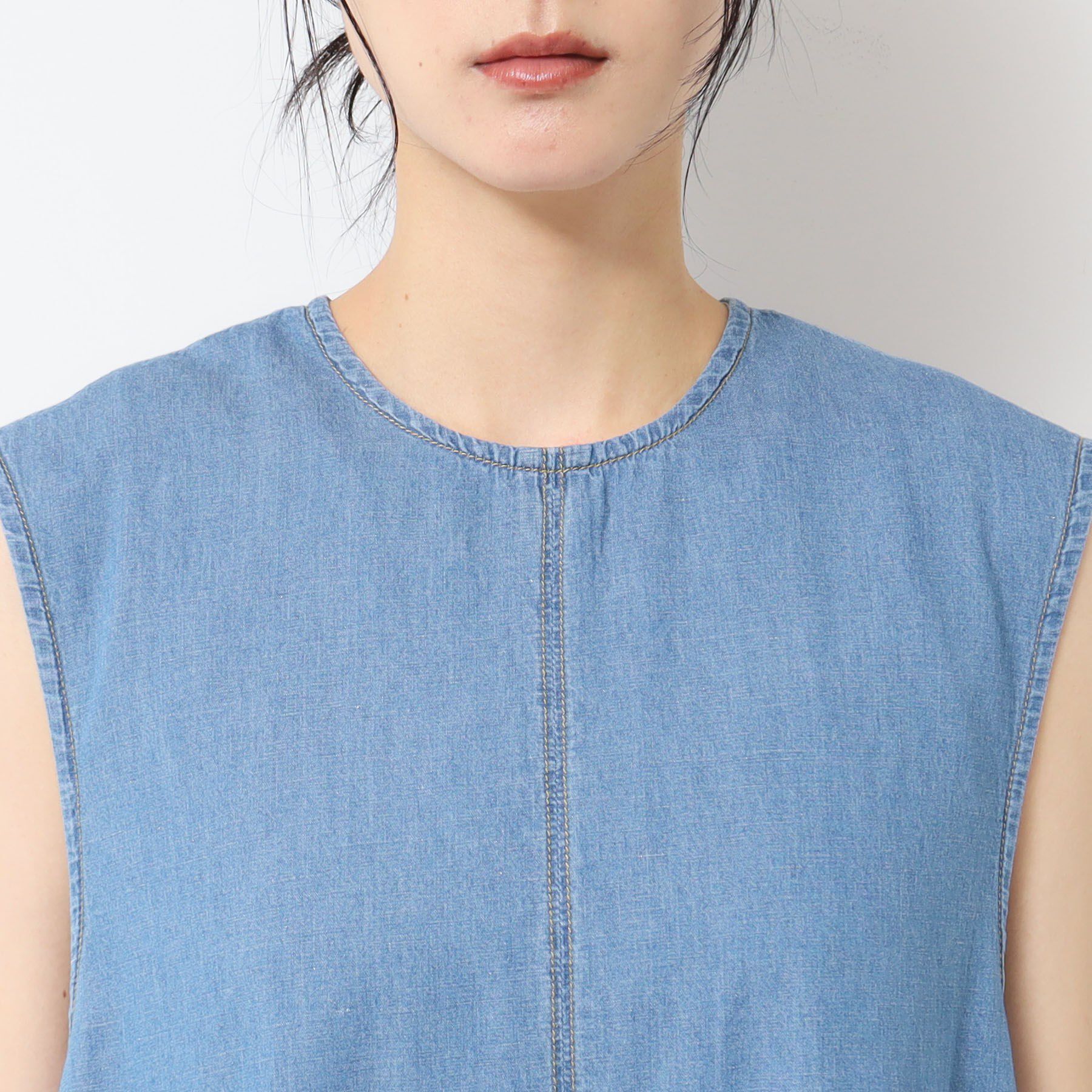 Dessin「【洗える】綿麻デニムワンピース」|ワンピース|