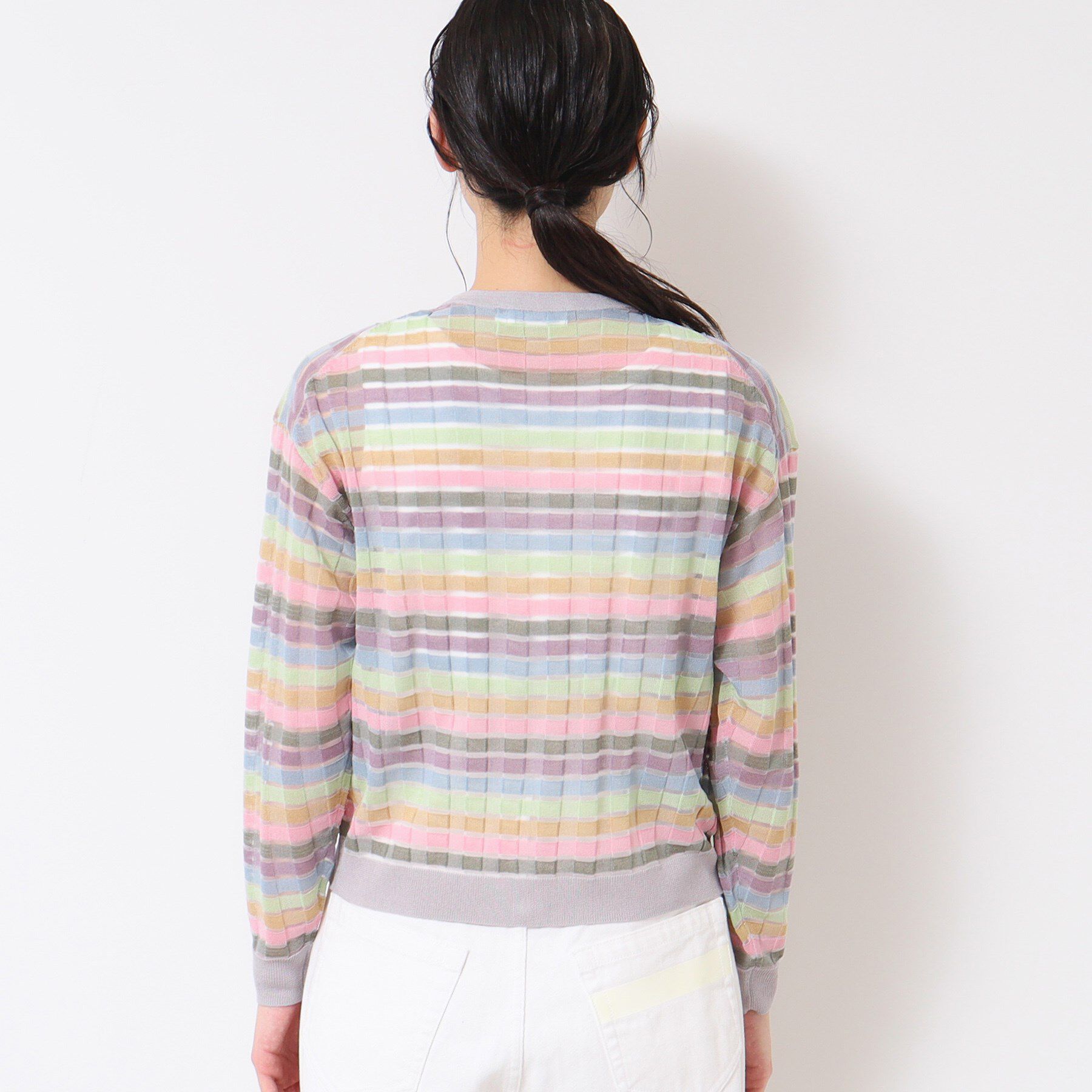 Dessin「【洗える】シアーボーダーカーディガン（S～L）」|カーディガン|