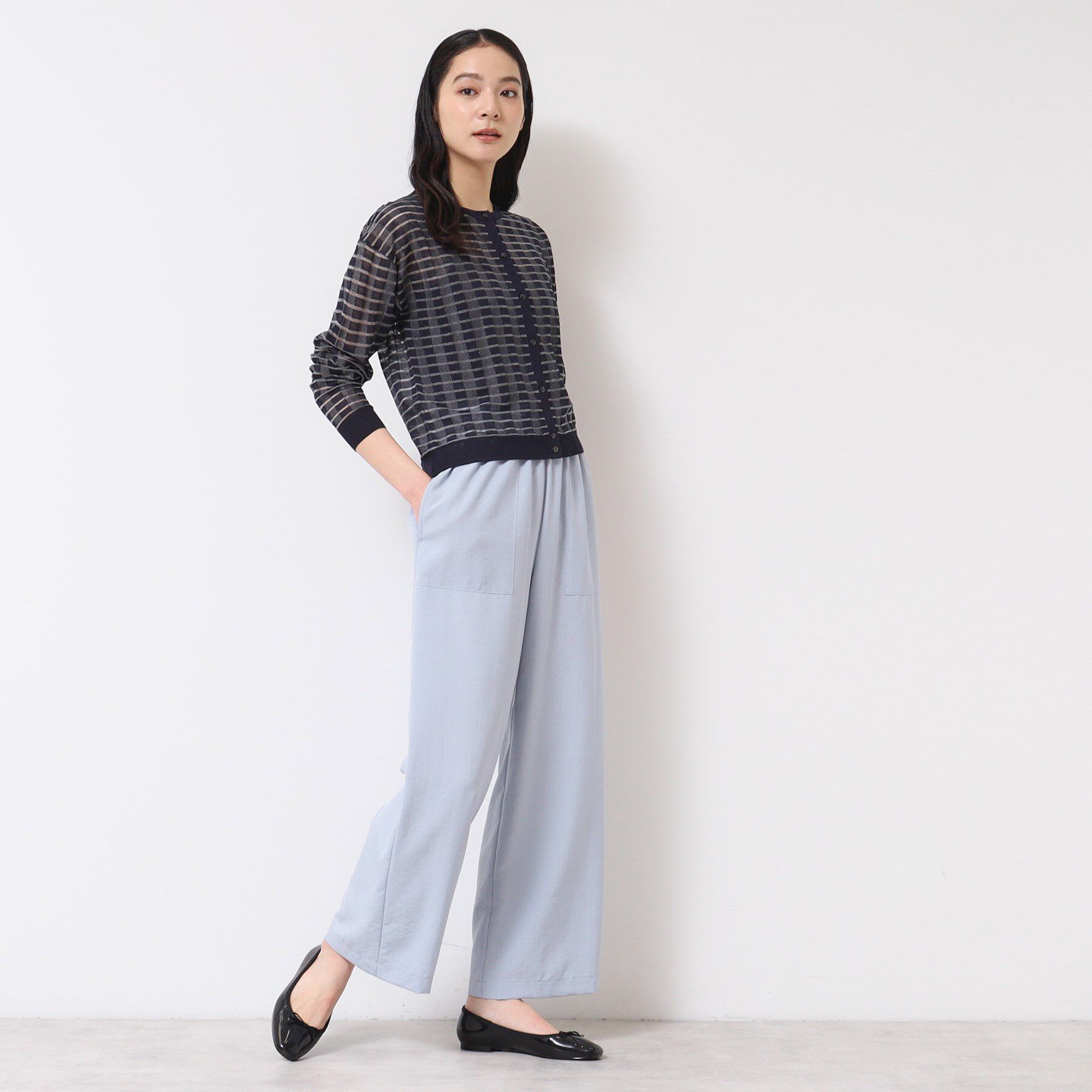 Dessin「【洗える】シアーボーダーカーディガン（S～L）」|カーディガン|