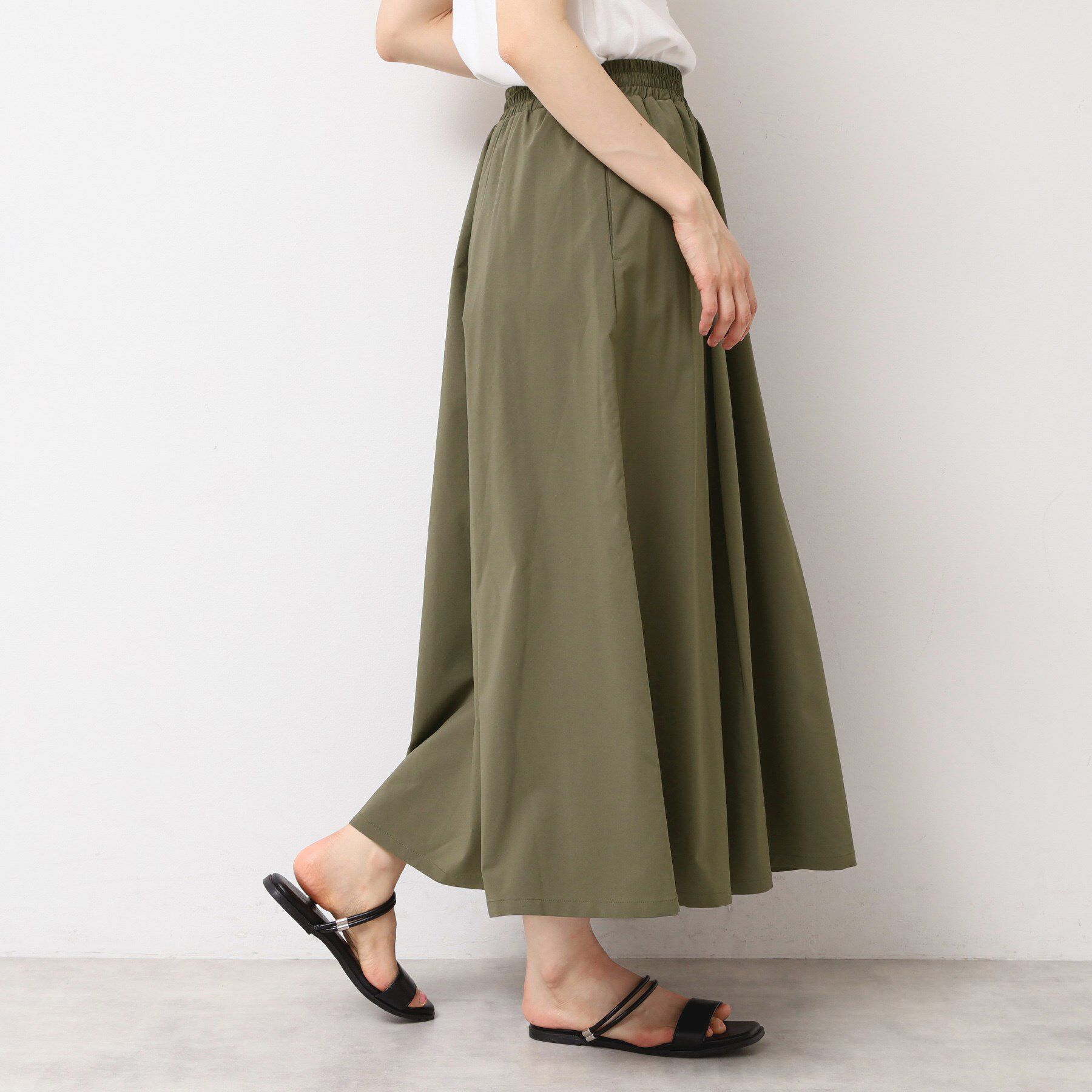 Dessin「【撥水・セットアップ可能・ウエストゴム】フレアースカート」|スカート|