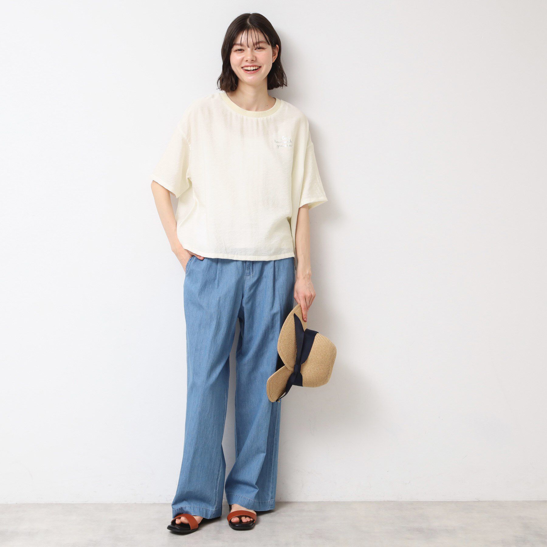 Dessin「【洗える・4サイズ展開】ロゴ入りブラウス（XS～L）」|シャツ・ブラウス|