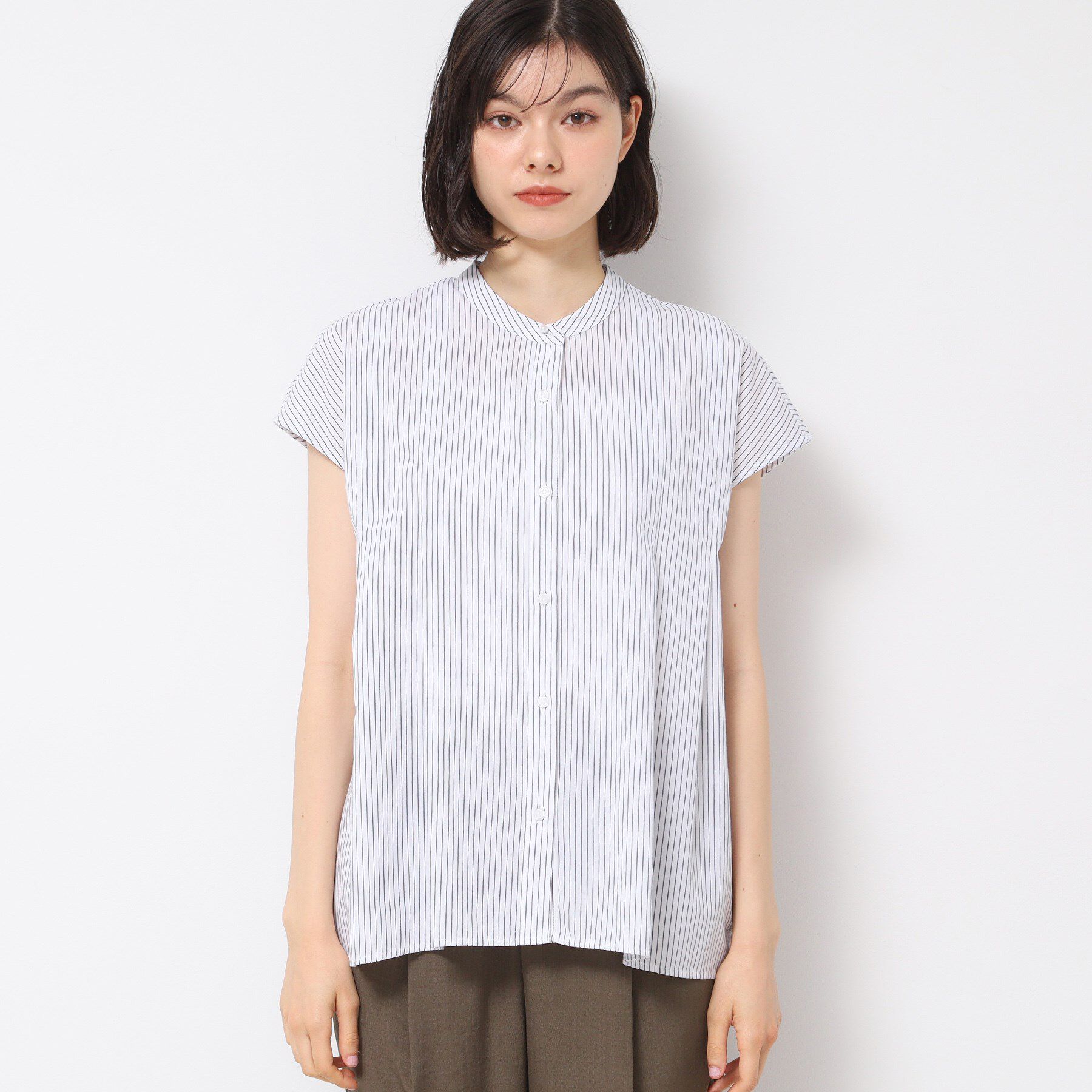 Dessin「【洗える】フレンチスリーブフレアーブラウス（XS～L）」|シャツ・ブラウス|