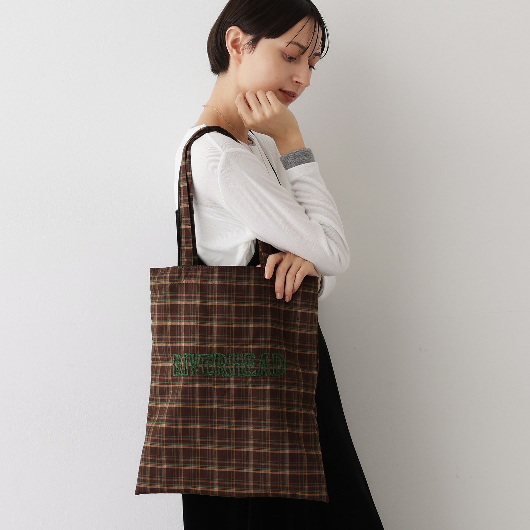 Dessin「チェックトートバッグ」|トートバッグ|ブラウン(244)