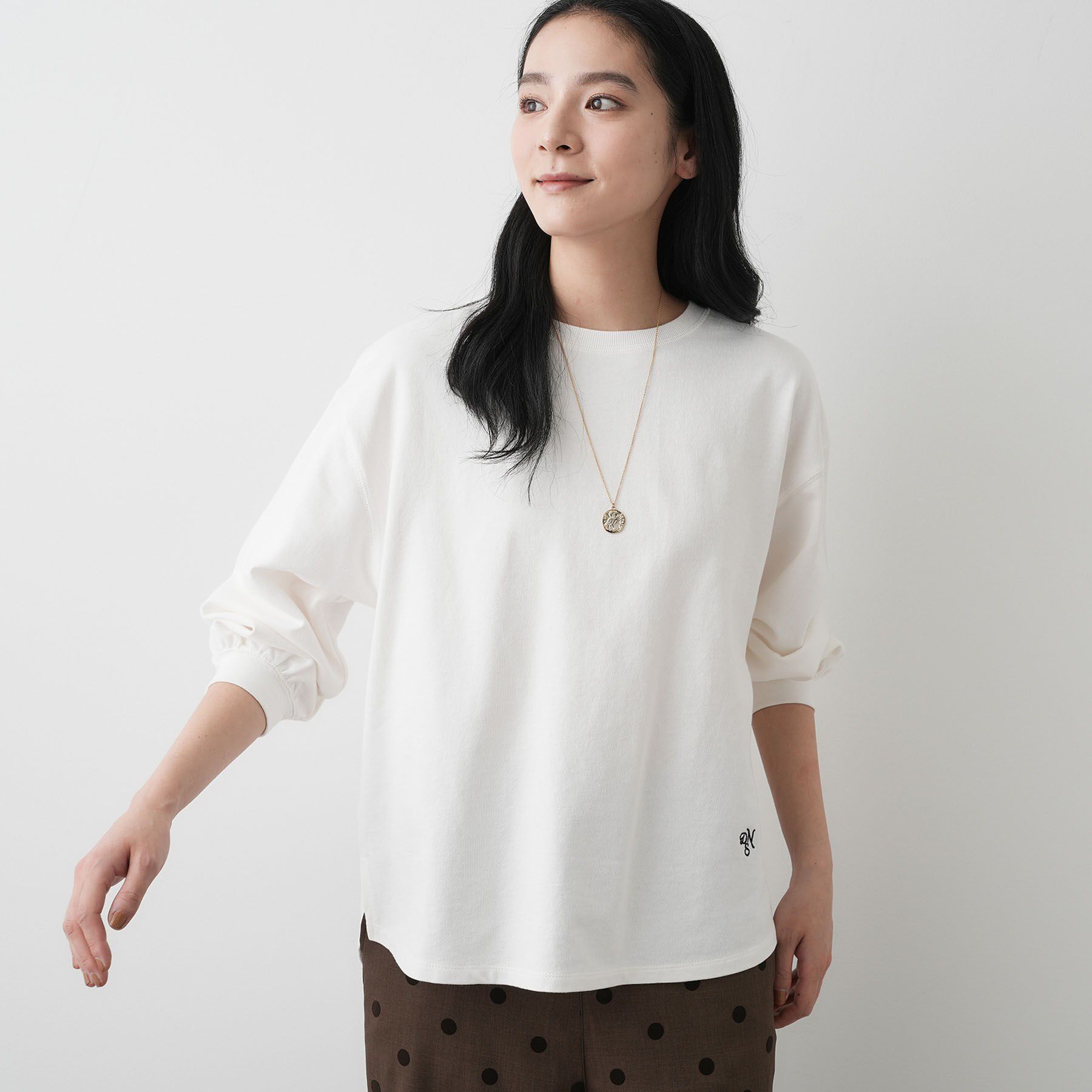 Dessin「【360度可愛い・洗える】バックヘンリーカットソー」|Tシャツ・カットソー|