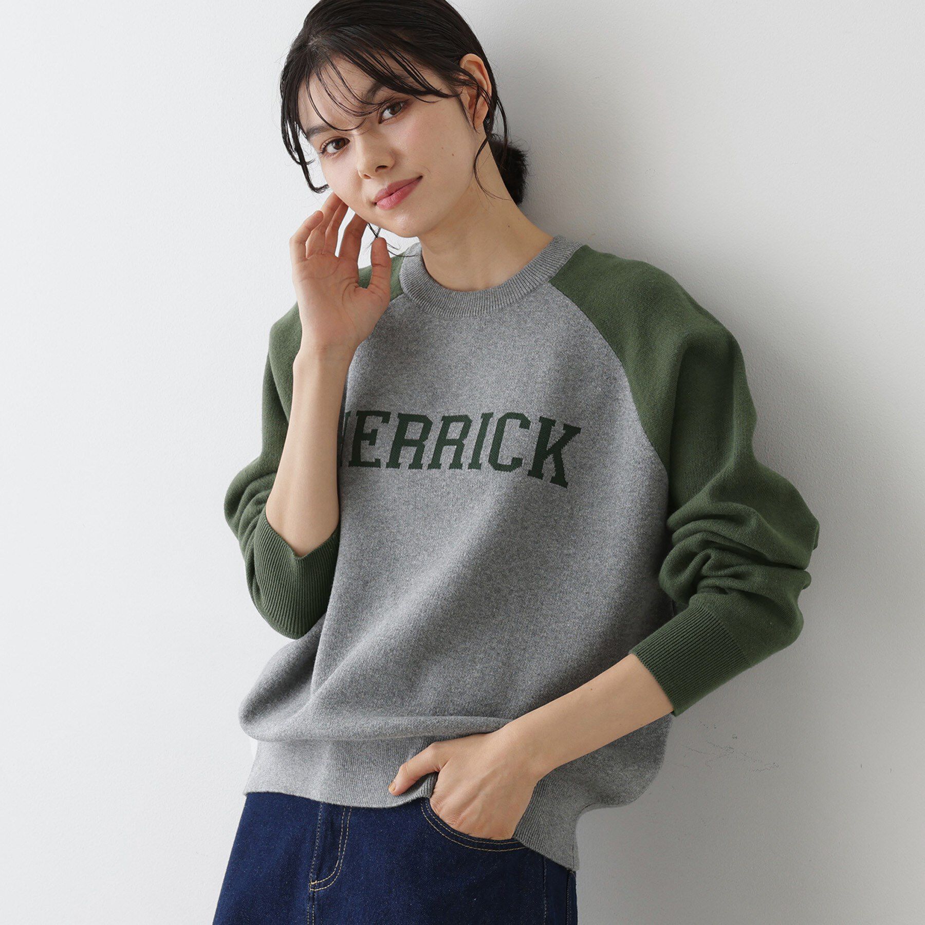 Dessin「【ユニセックス／洗える】ロゴコットンジャカード」|ニット・セーター|