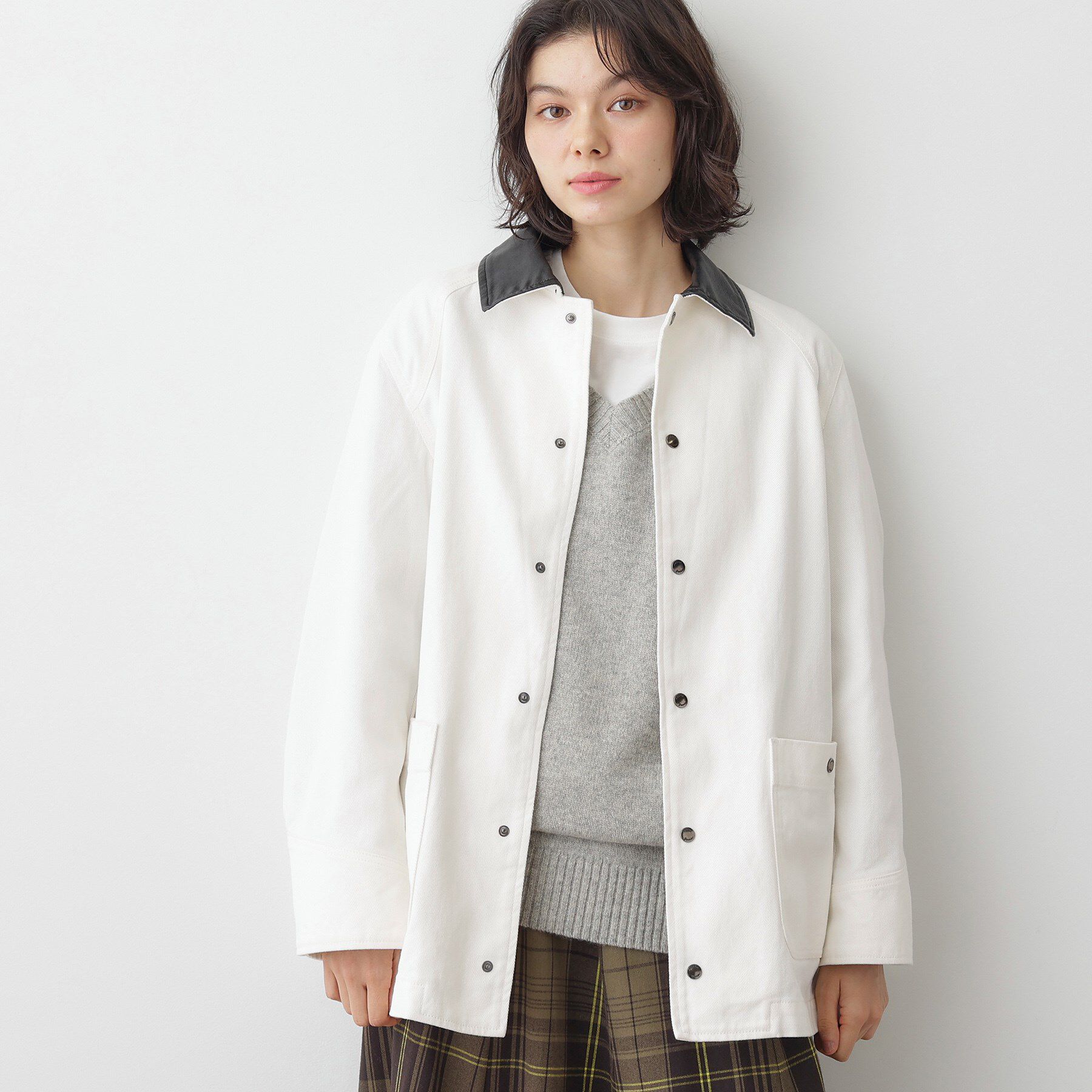 Dessin「【ユニセックス/洗える】バイカラージャケット」|デニムジャケット|