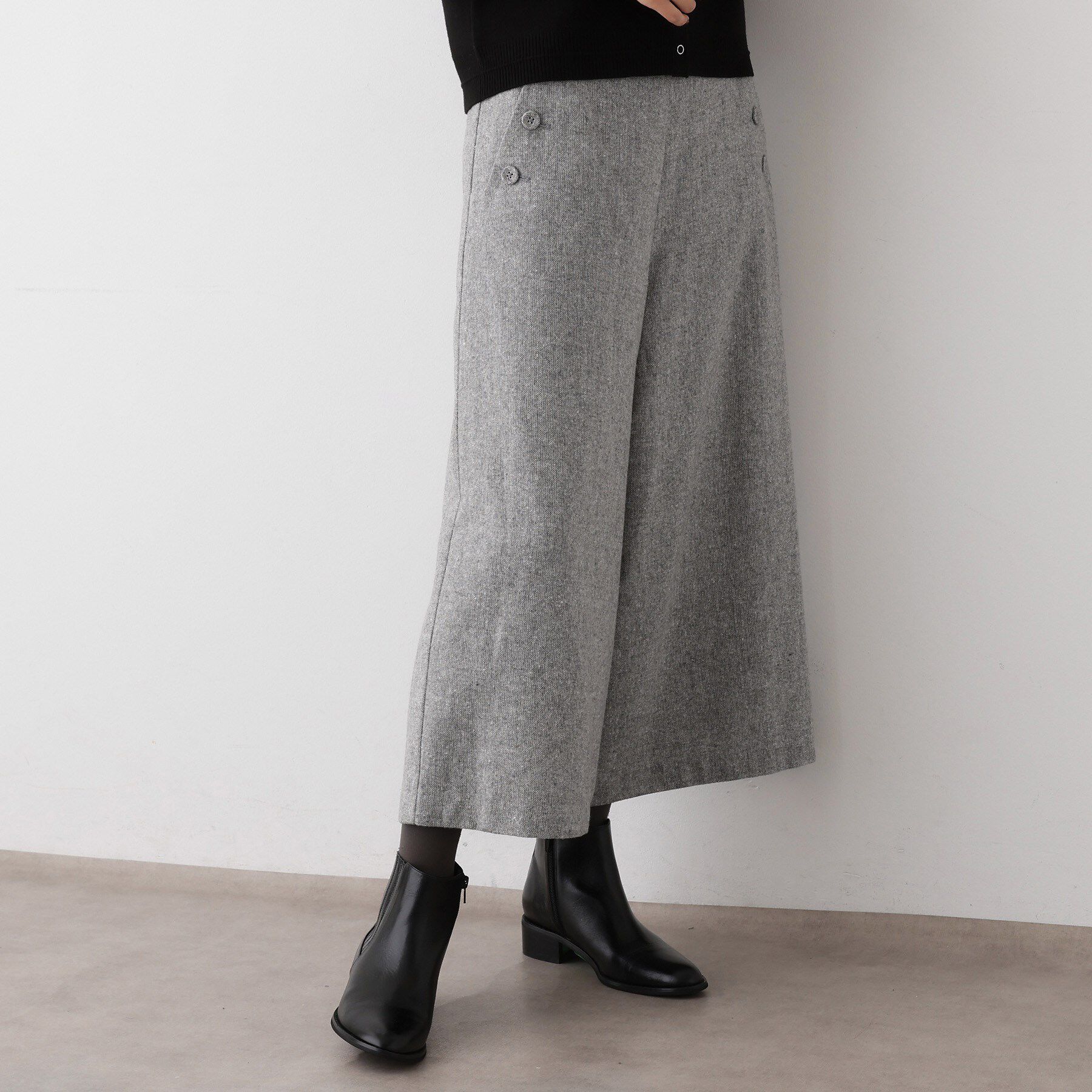 Dessin「【洗える/後ろゴム】ツイードマリンクロップド丈パンツ」|その他|