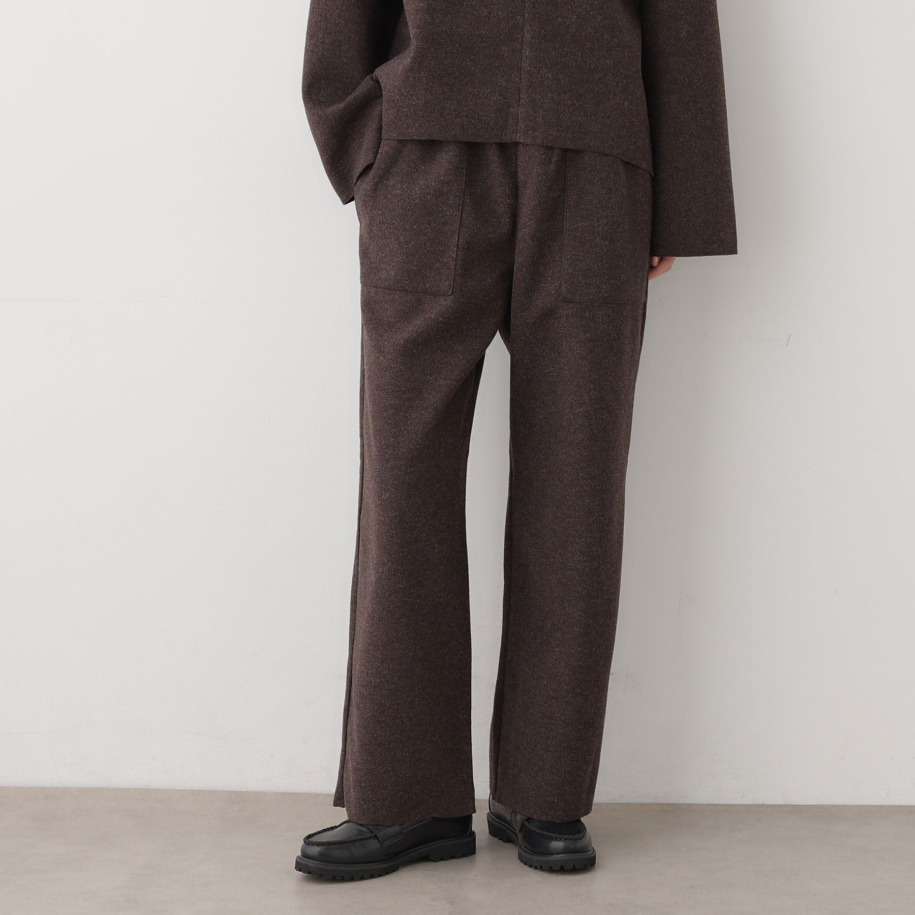 Dessin「【セットアップ可/洗える】メルトンリラクシーパンツ」|その他|ブラウン(044)