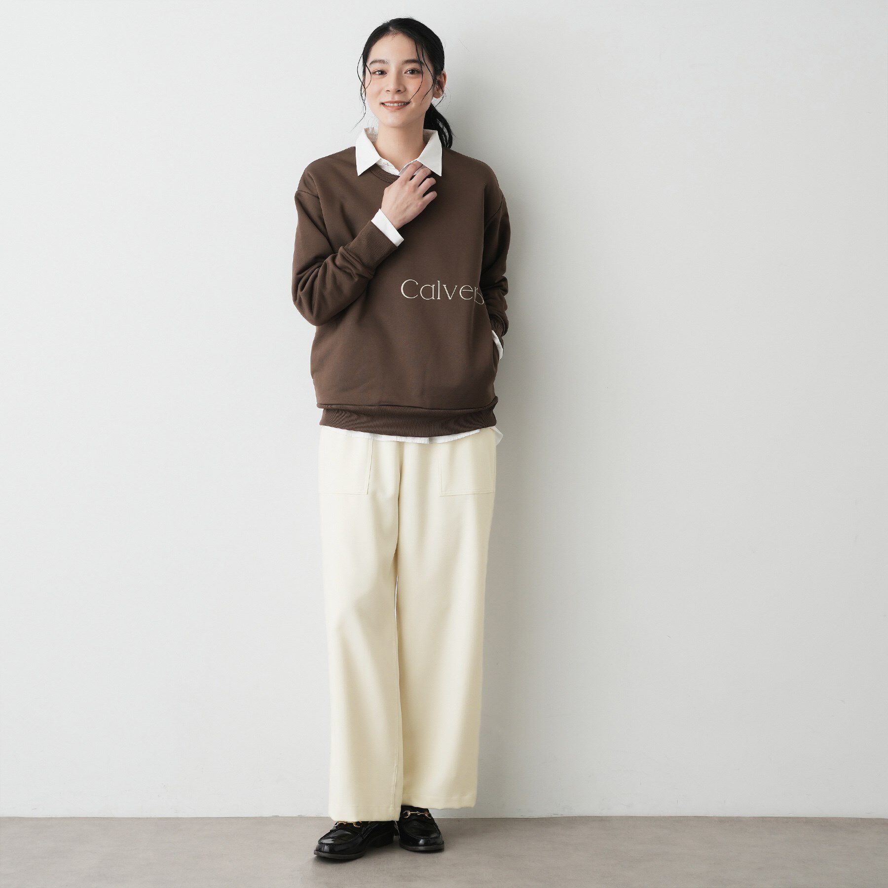 Dessin「【裏地付き/洗える】コンフォートワイドパンツ」|その他|