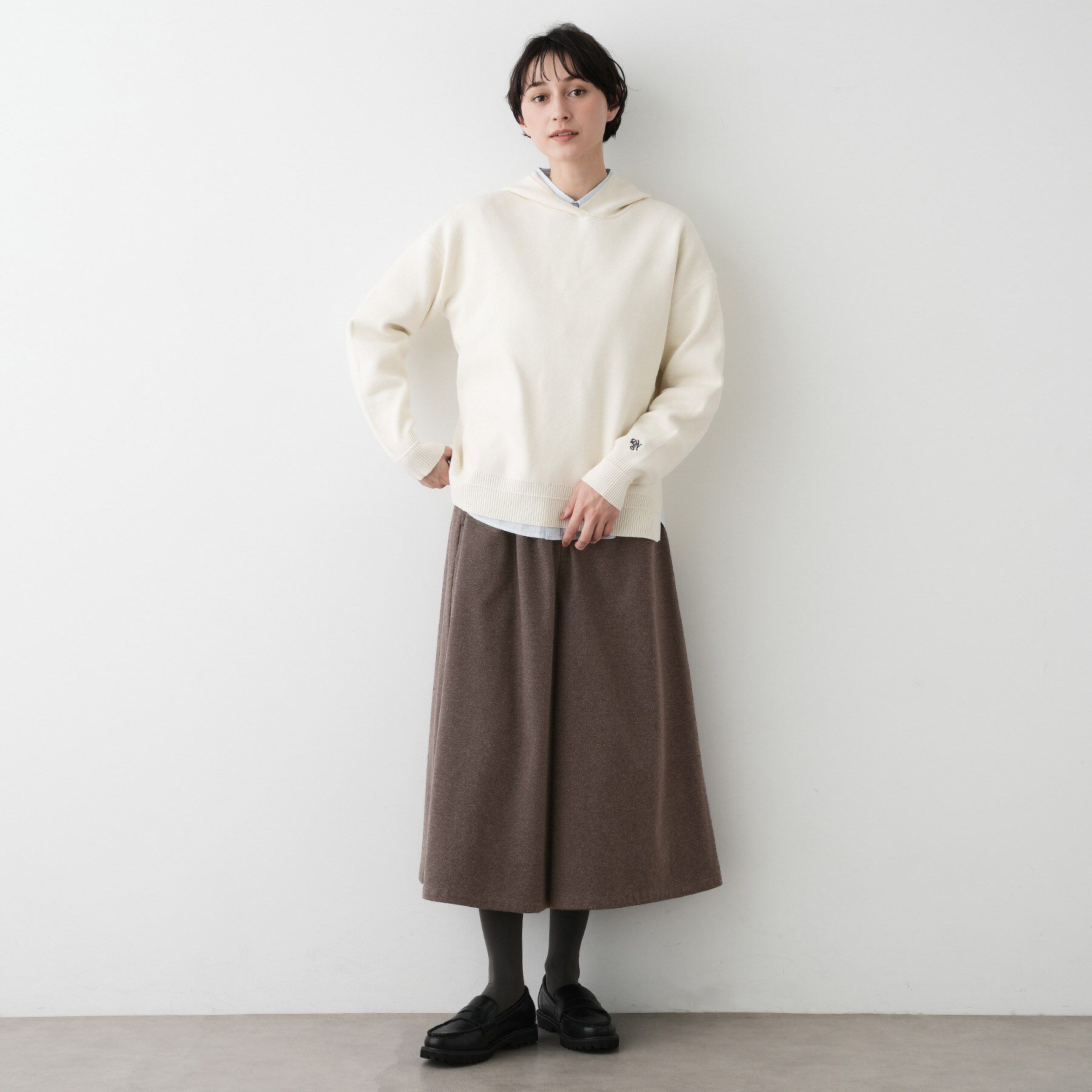 Dessin「【ウエストゴム/洗える】起毛フレアシルエットパンツ」|その他|