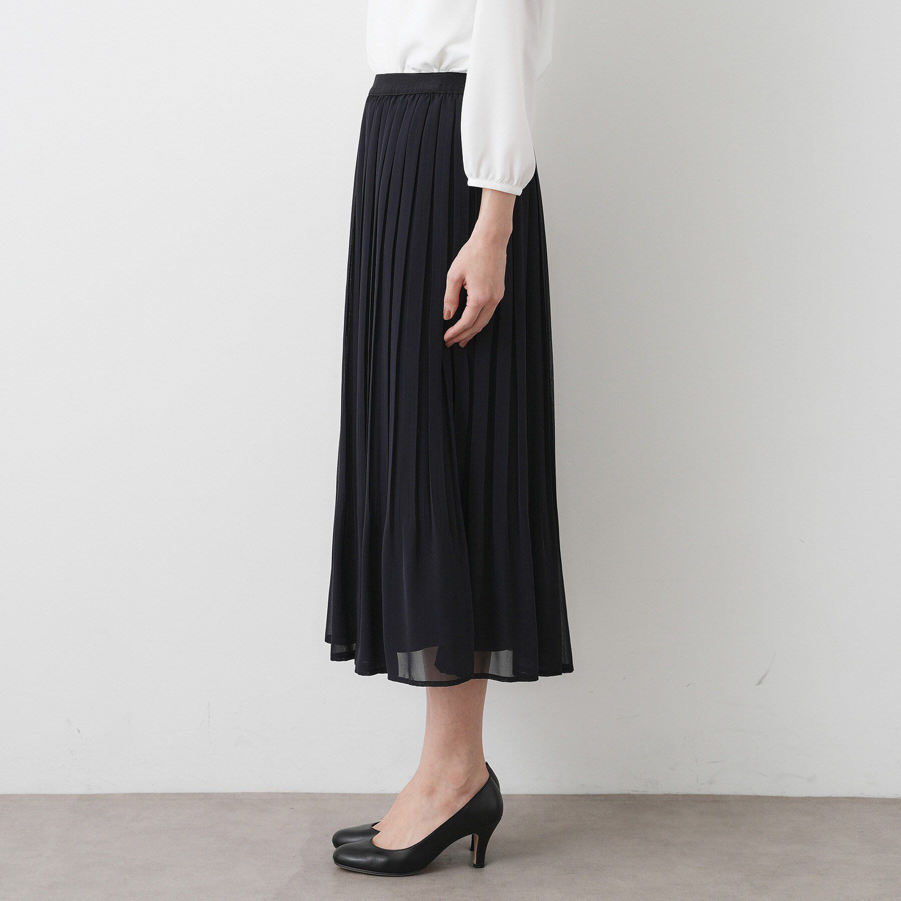 Dessin「【入卒/セレモニー/ウエストゴム/洗える】シフォンプリーツスカート」|スカート|