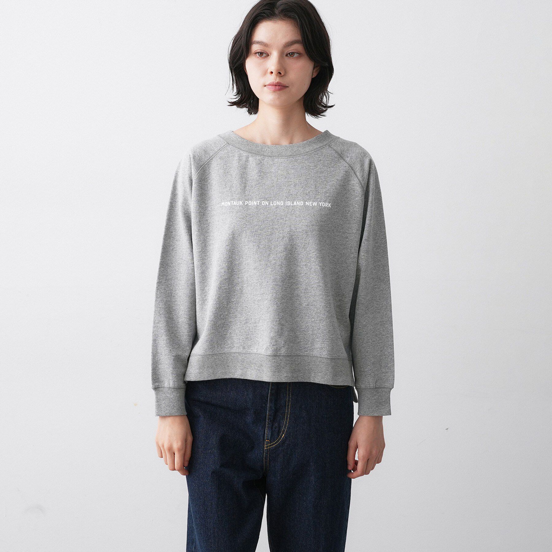 Dessin「【洗える】ラグラン切り替えミニロゴカットソー」|Tシャツ・カットソー|