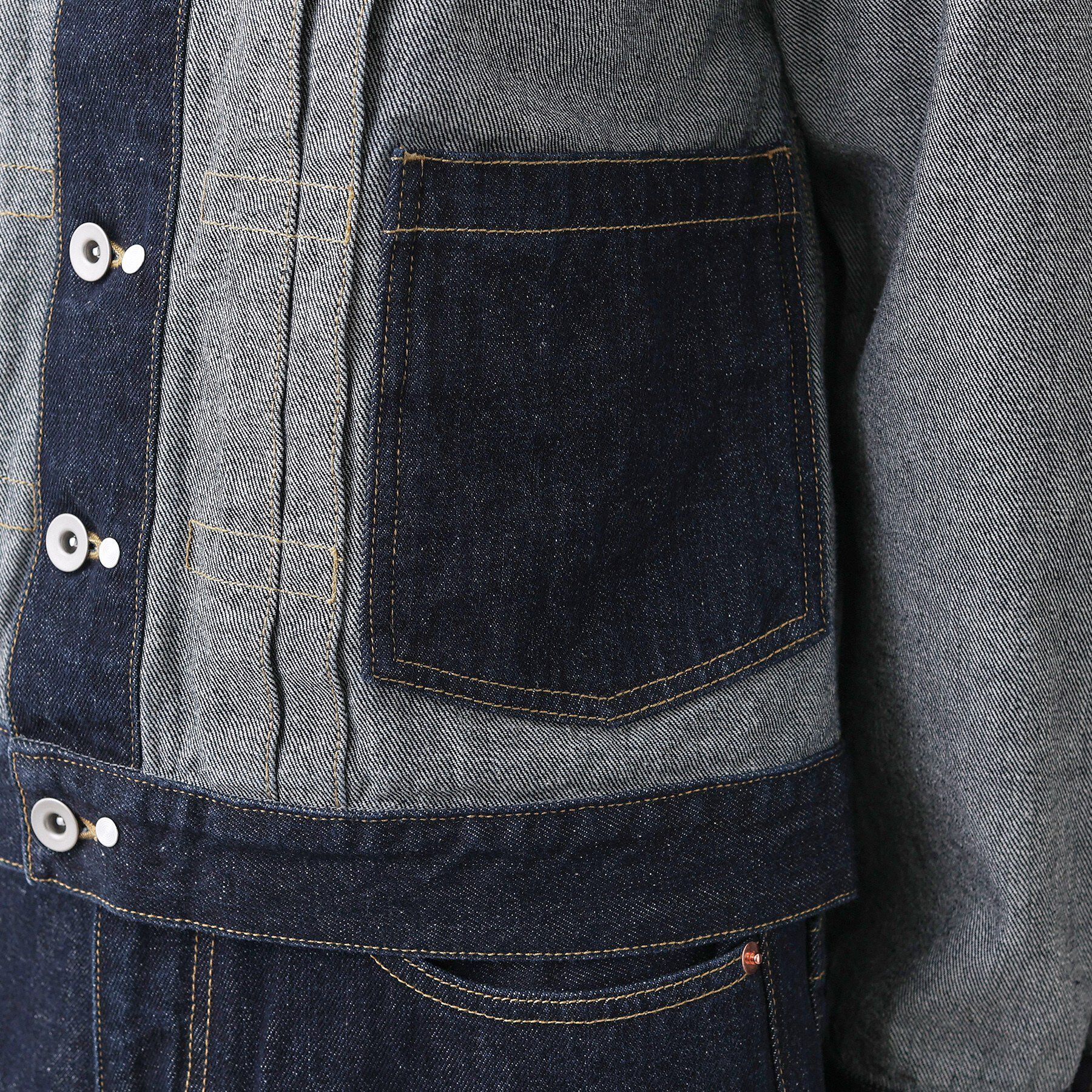 Dessin「【ユニセックス/2WAY】リバーシブルデニムジャケット」|デニムジャケット|