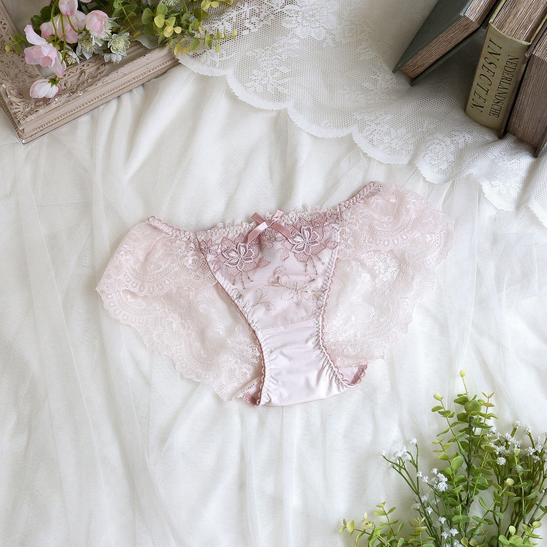 Risa Magli「マデリン レースショーツ」|インナー|ピンク(071)