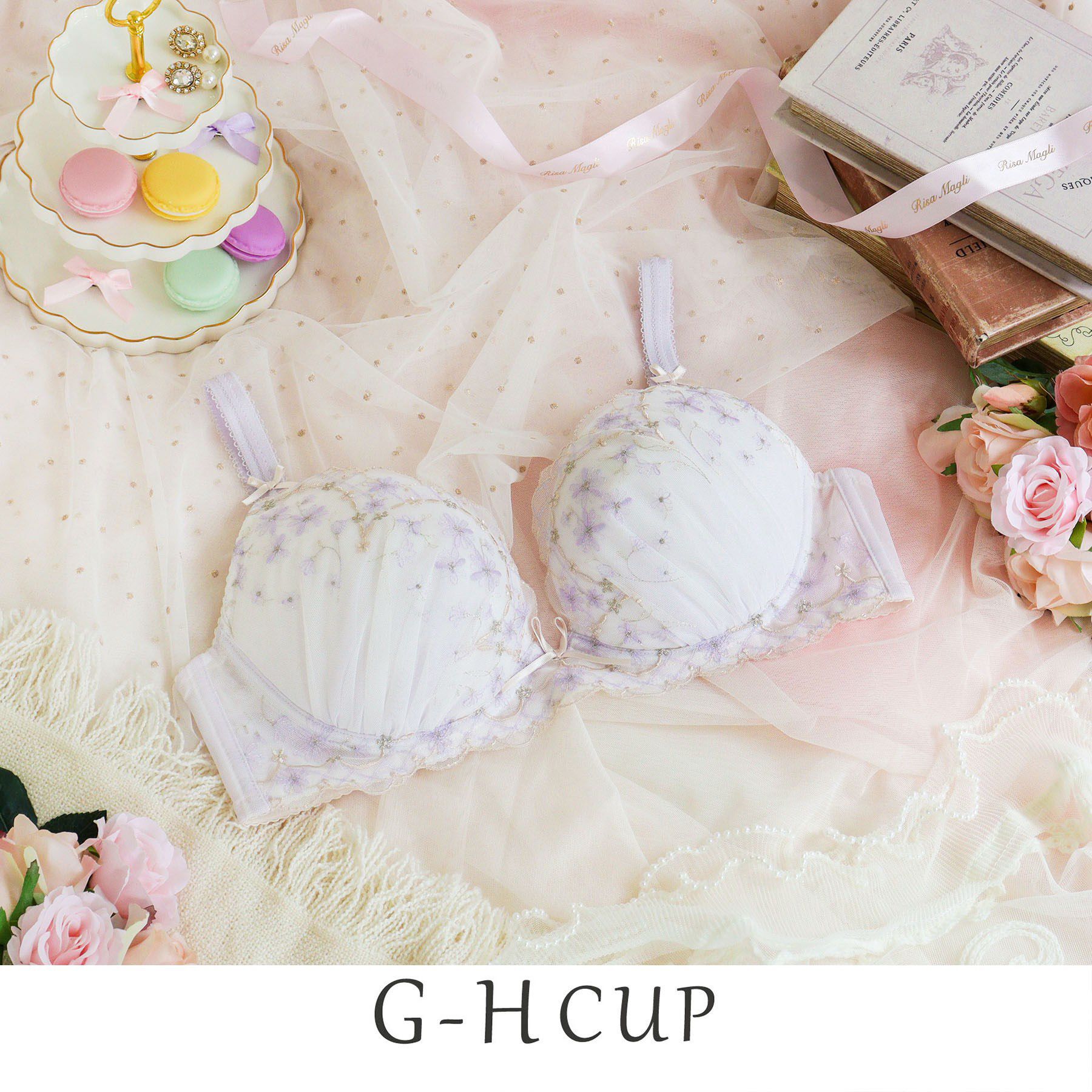 Risa Magli「コニー ブラジャー　（G-H）　＜サイドすっきりタイプ＞」|インナー|ラベンダー(080)