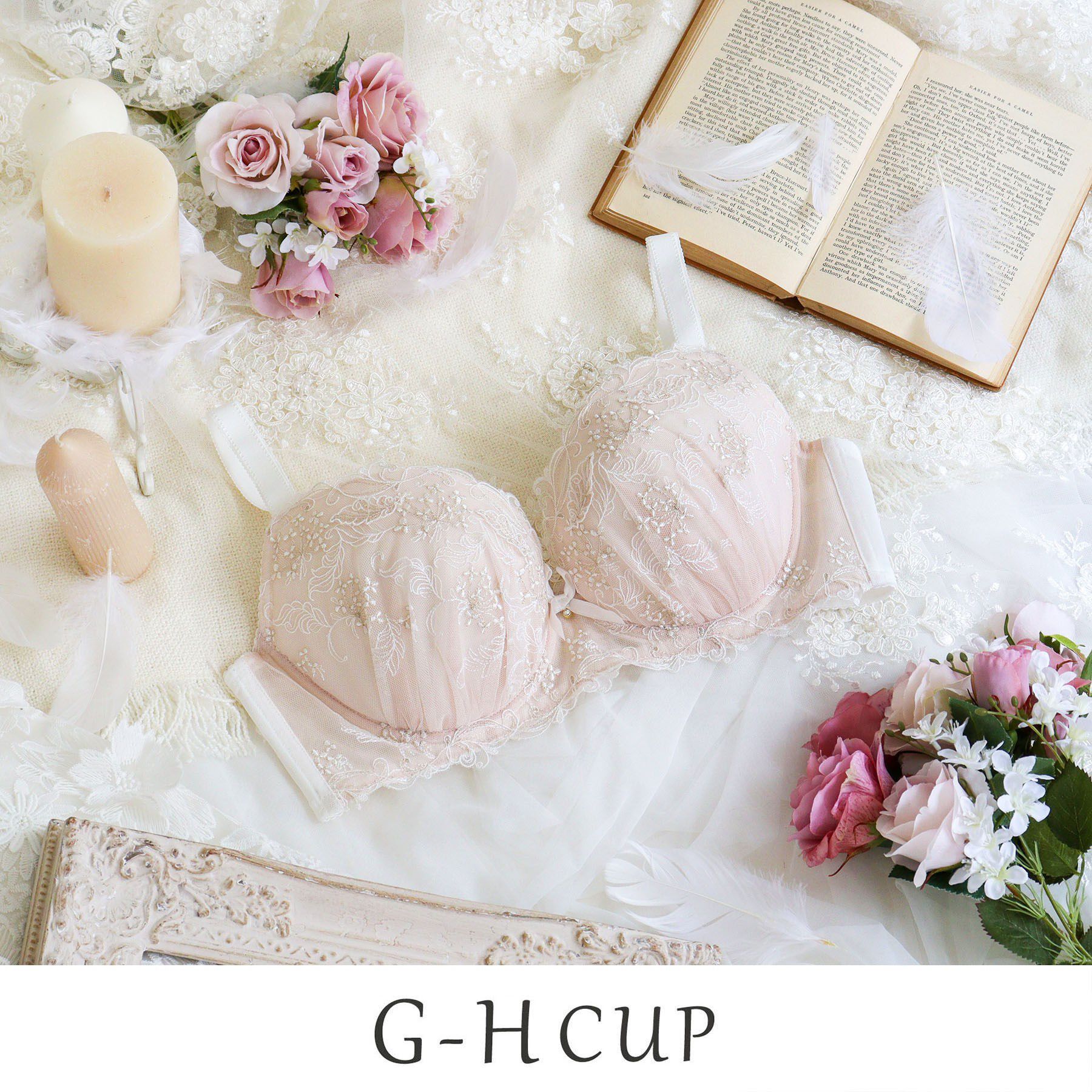 Risa Magli「ナンシー ブラジャー （G-H） ＜バストアップタイプ＞」|インナー|ホワイト(001)