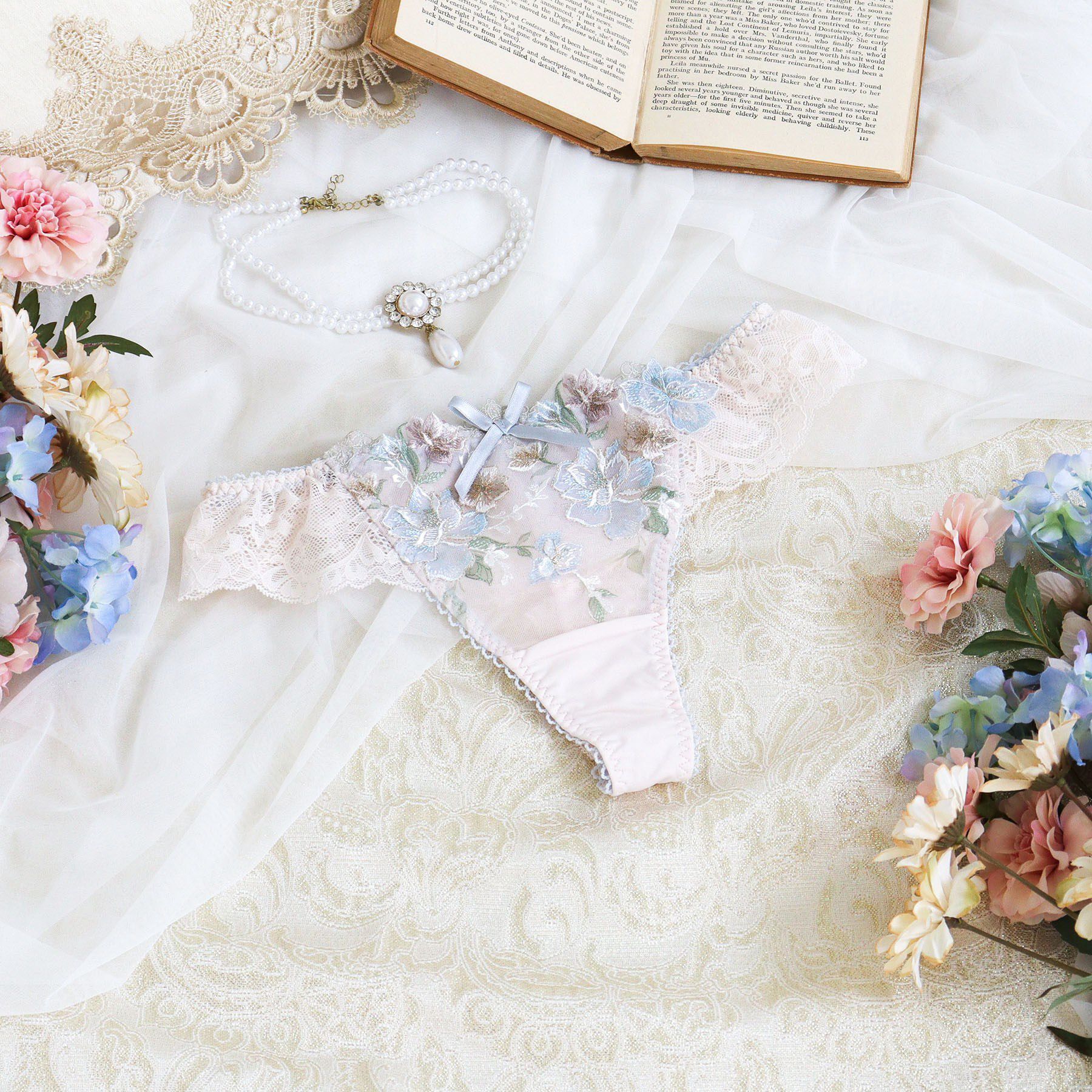 Risa Magli「ジェシー Tバック」|インナー|ブルー(092)