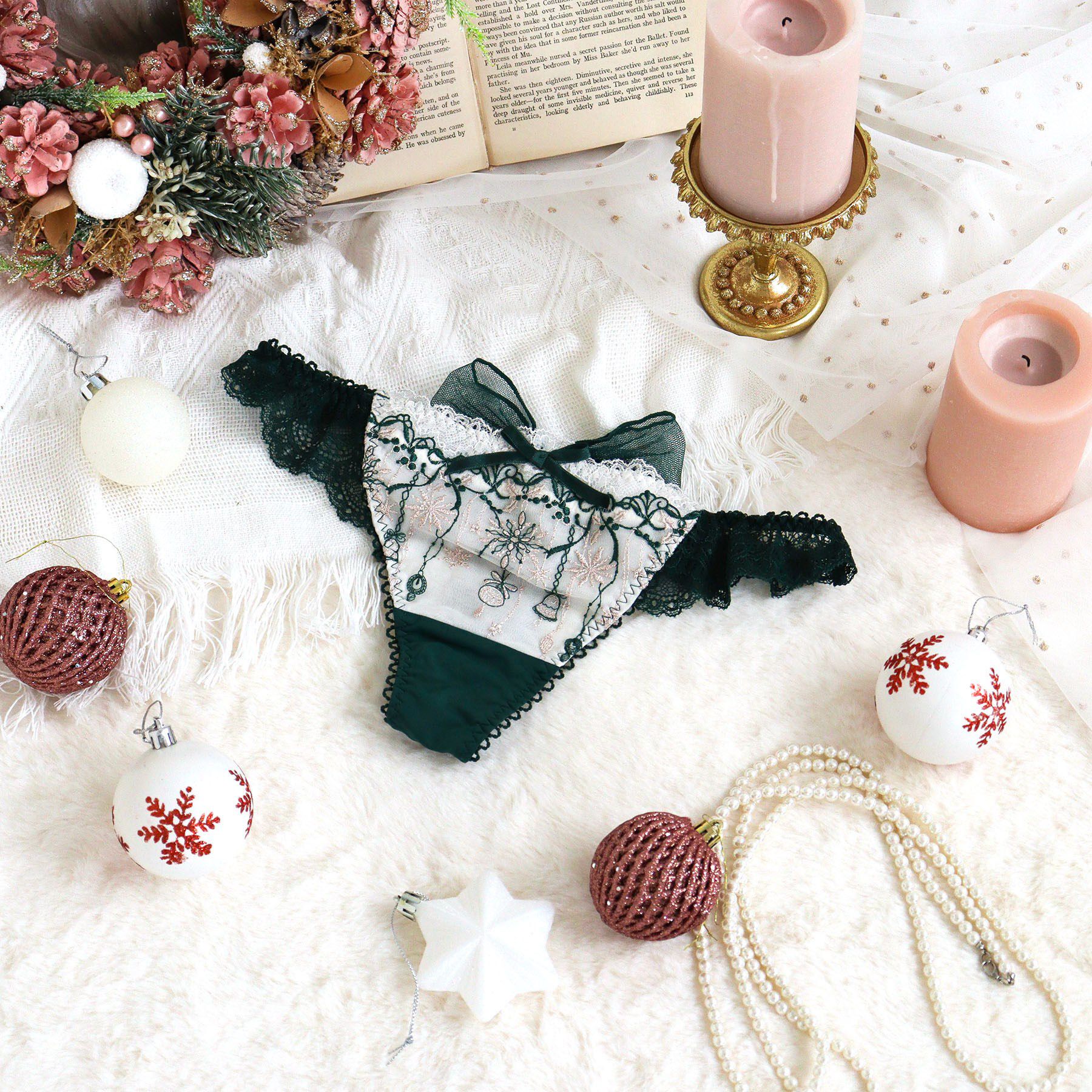 Risa Magli「【ルビー】 スペシャルTバックショーツ」|インナー|グリーン(022)