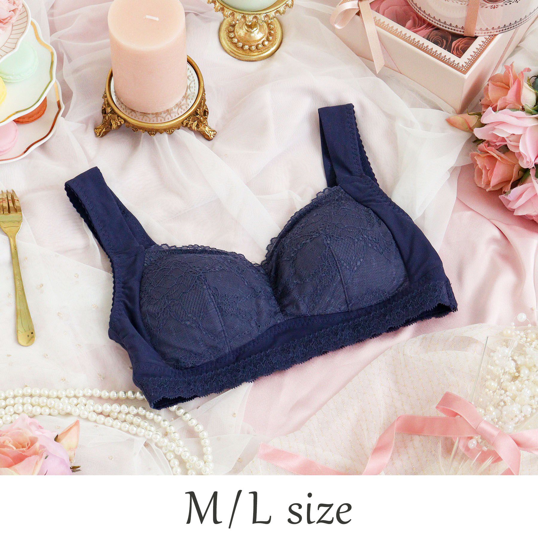 Risa Magli「ヘルティー おやすみブラ (M-L)」|インナー|ネイビー(094)