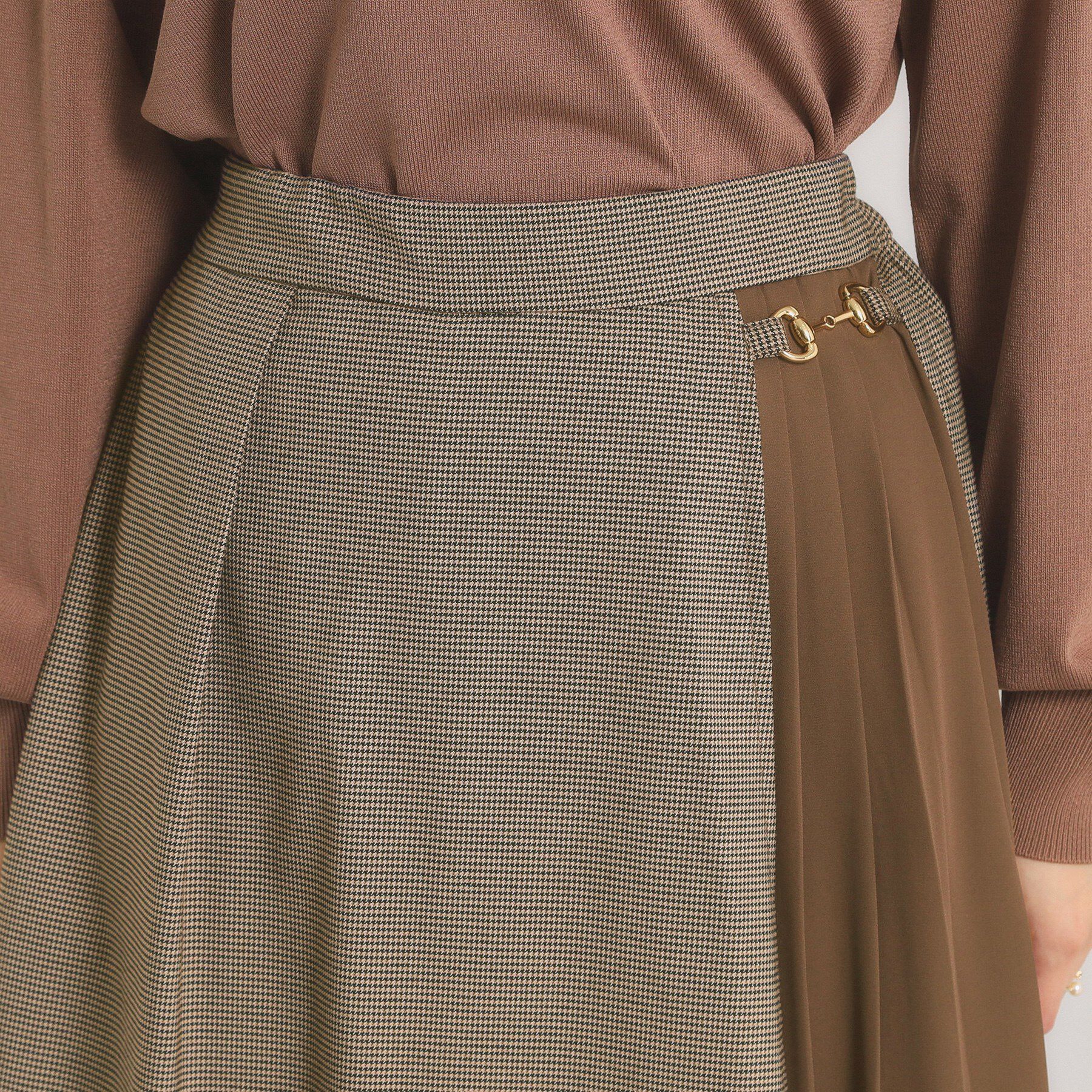 ITS&rsquo;DEMO「【手洗い可】チェック切替ガウチョパンツ」|その他|